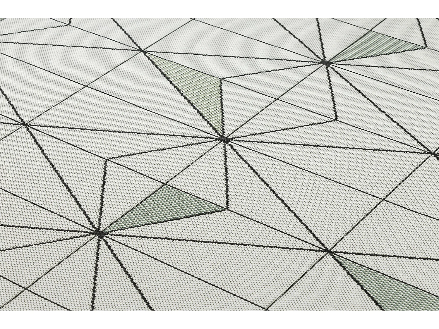 Tapis EN CORDE SIZAL COLOR 19447/062 Losanges Triangles Crème 200x290 cm