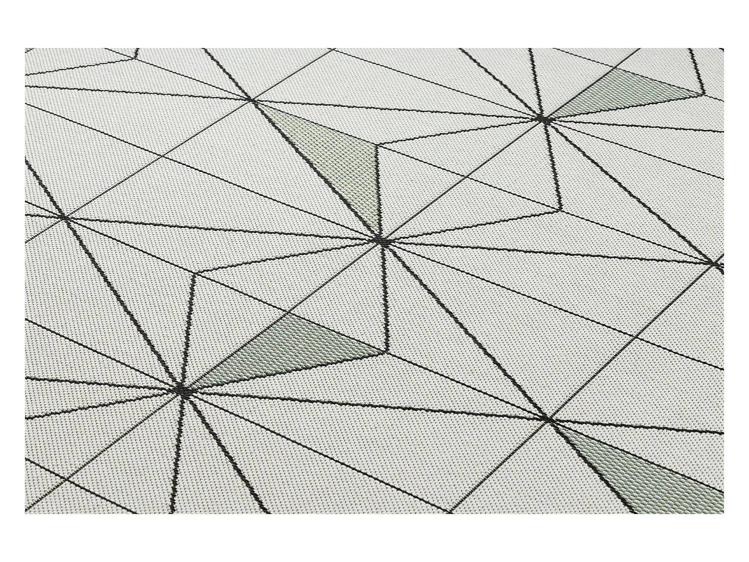 Tapis EN CORDE SIZAL COLOR 19447/062 Losanges Triangles Crème 200x290 cm