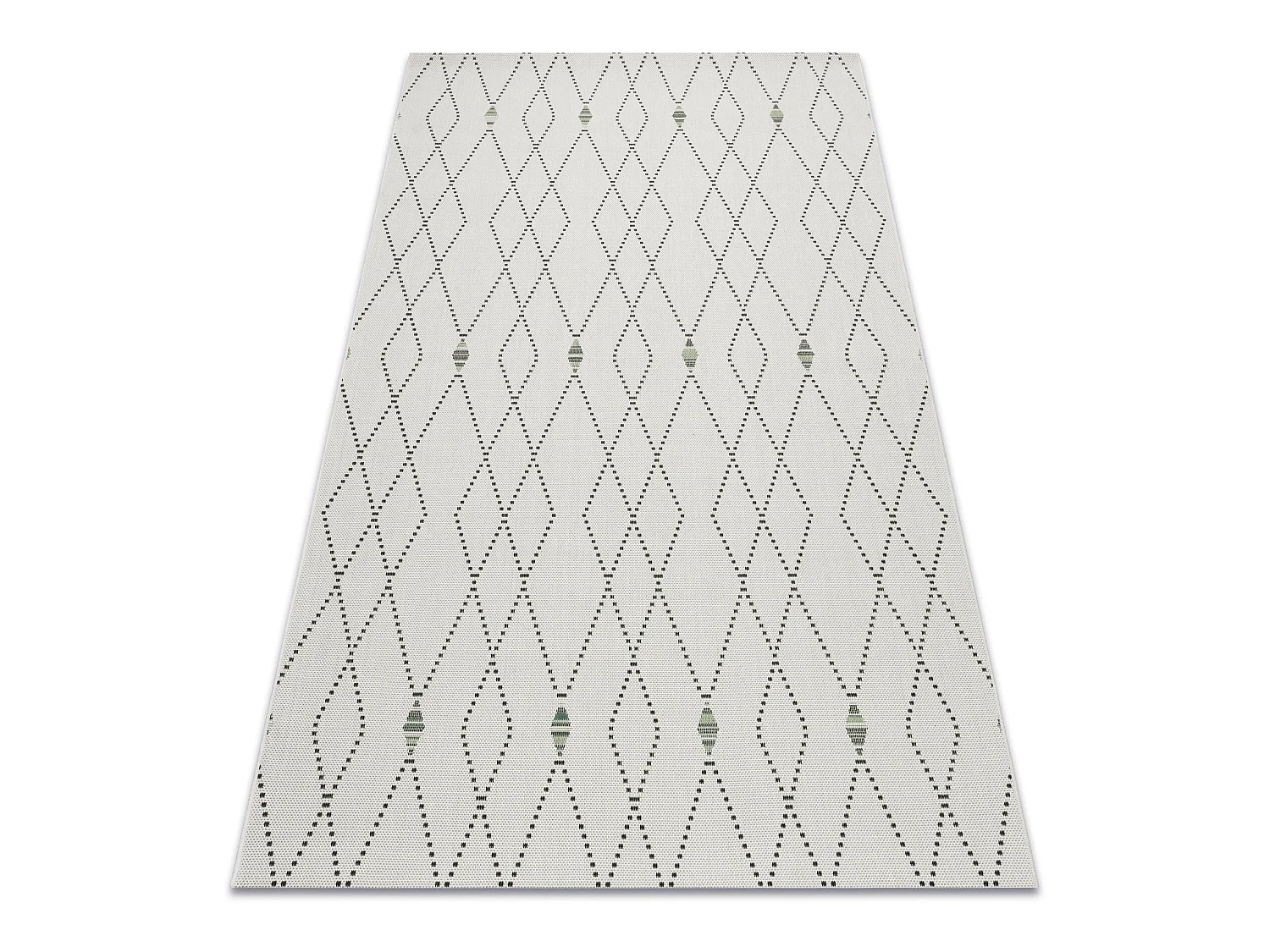 Tapis EN CORDE SIZAL COLOR 19443/062 Losanges Crème 120x170 cm