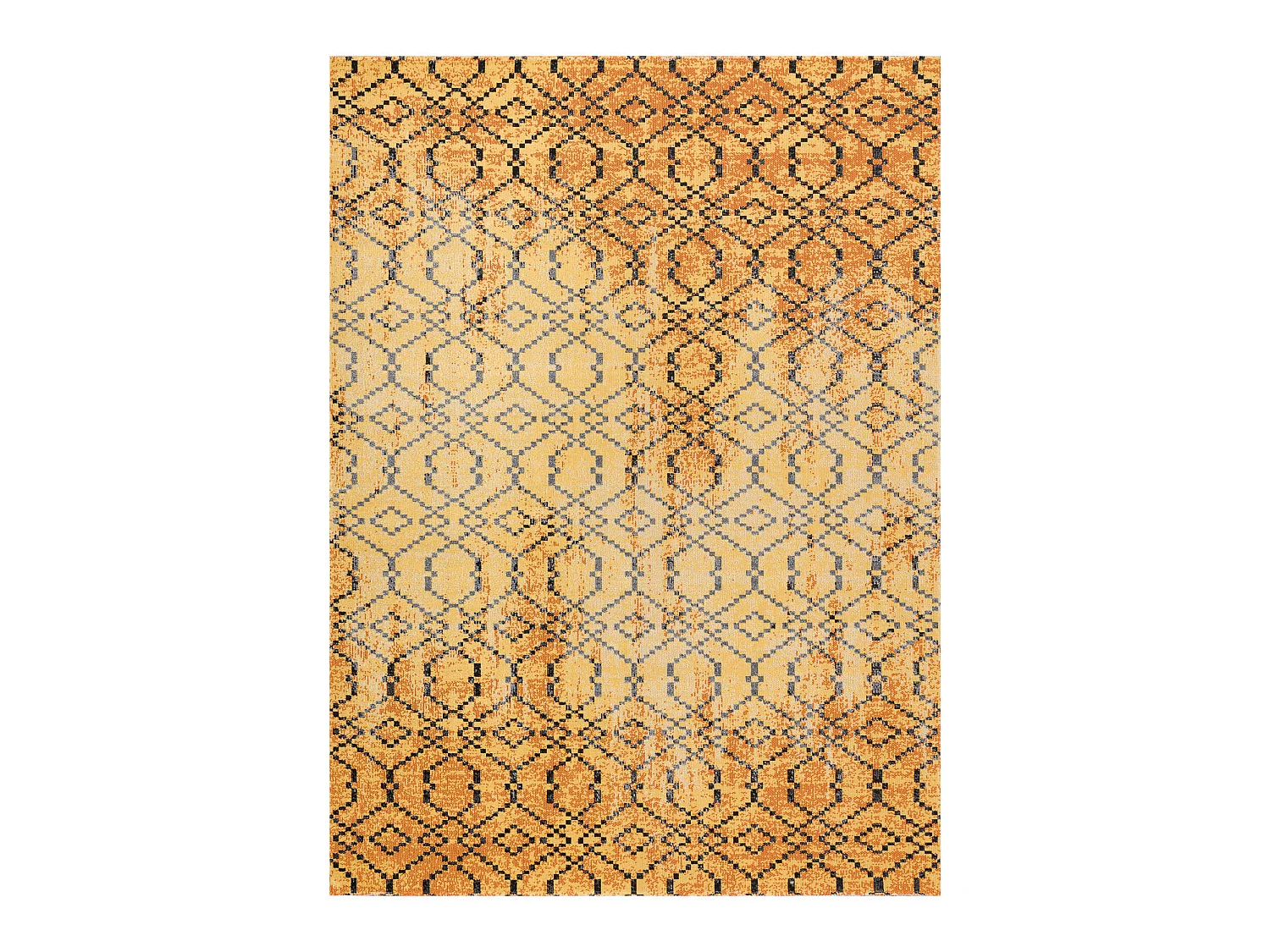 Modern tapijt MUNDO D5751 glamour outdoor oranje / zwart 120x170 cm