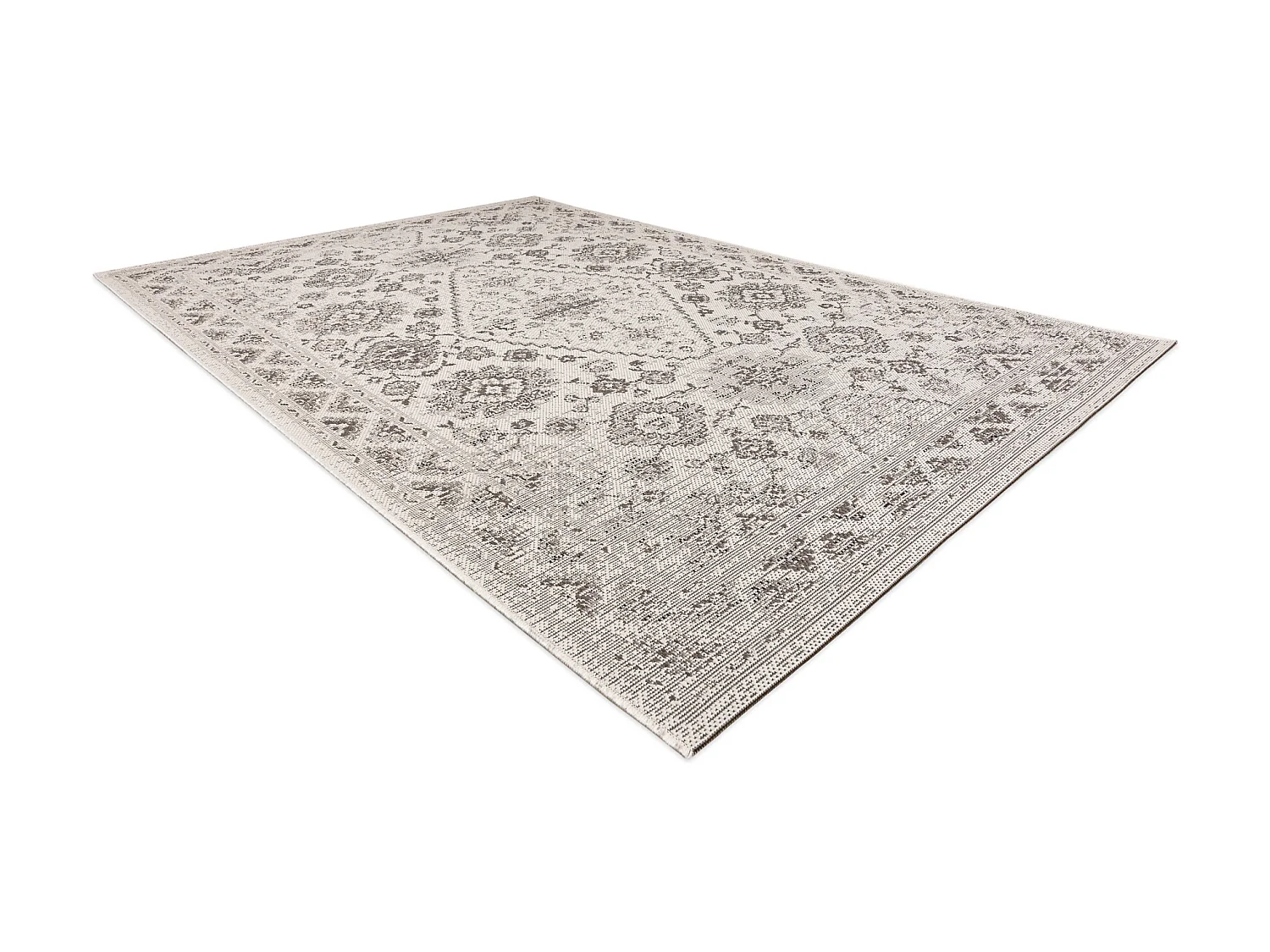 Tapis COLOR 19521260 SISAL ornement, cadre beige 80x150 cm