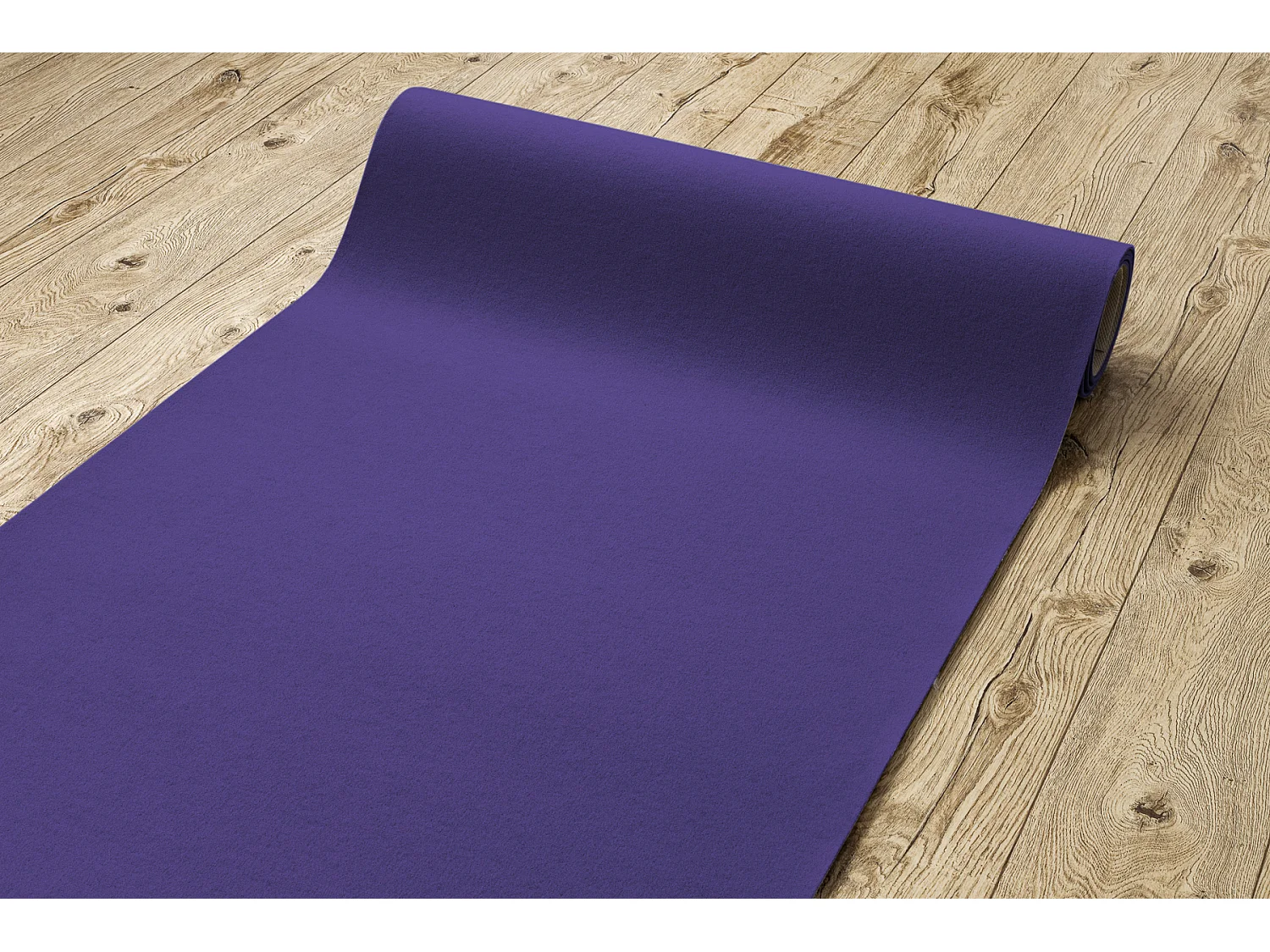Tapijt met rubber bekleed RUMBA 1385 éénkleurig purper 60x200 cm