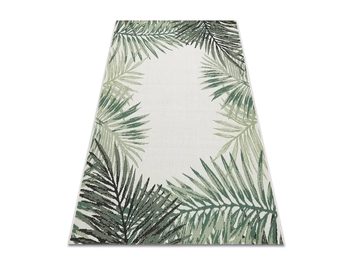 Tapis EN CORDE SIZAL COLOR 19435/062 Feuilles Vert JUNGLE 120x170 cm