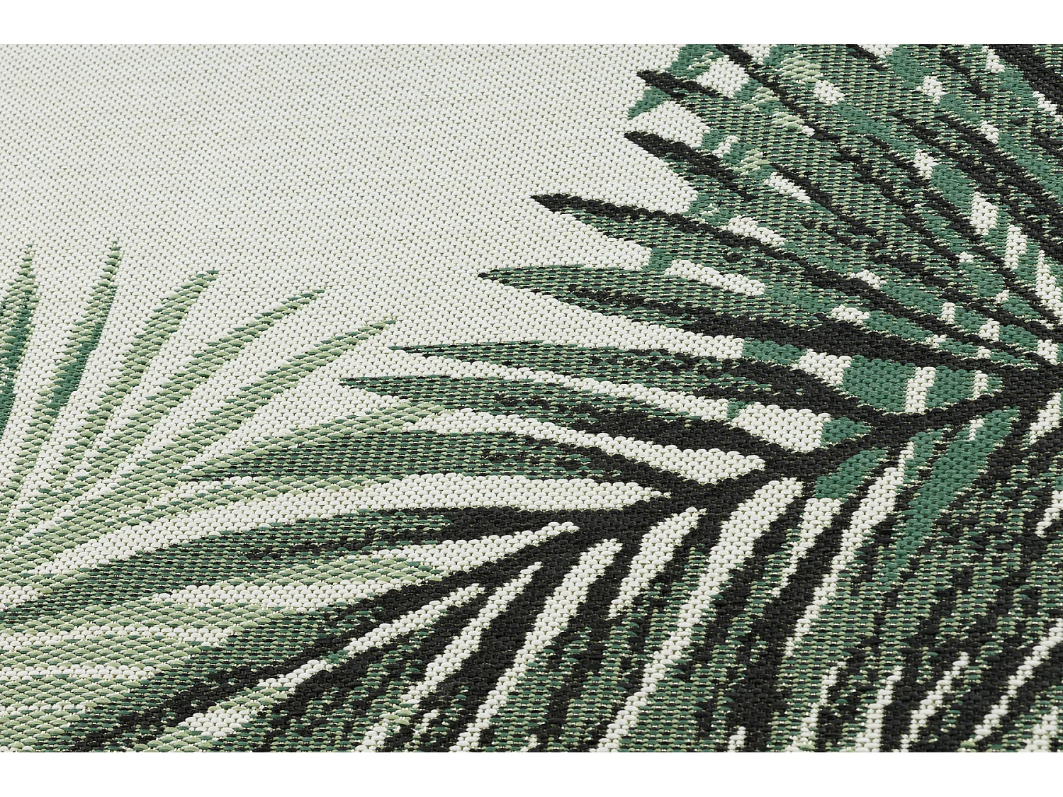 Tapis EN CORDE SIZAL COLOR 19435/062 Feuilles Vert JUNGLE 120x170 cm