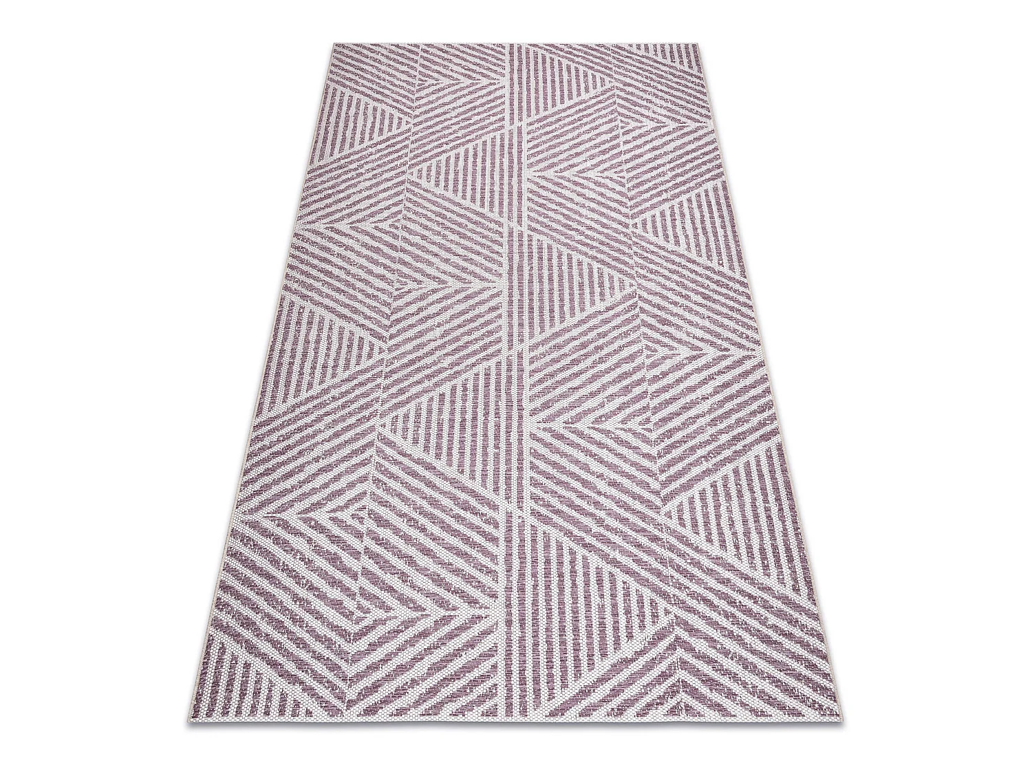 Tapis COLOR 47176260 SISAL lignes, triangles, zigzag beige / rose pâl 140x200 cm
