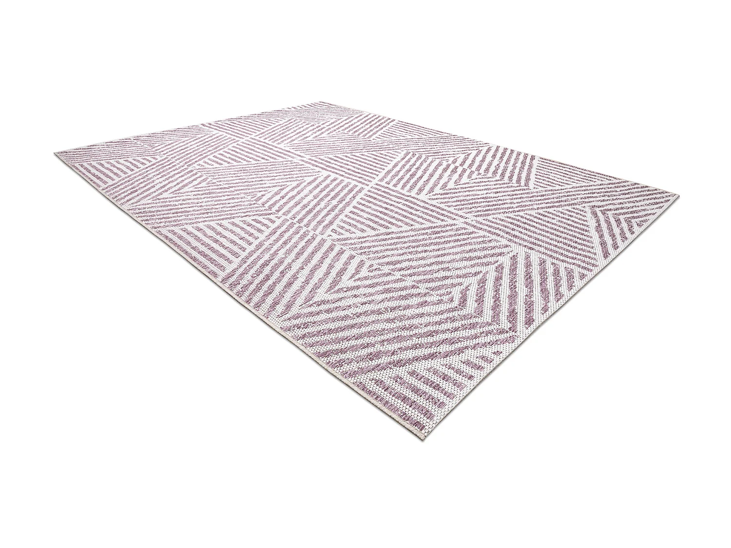 Tapijt Sisal SISAL COLOR 47176260 Lijnen, drieho , zigzag , beige / vu 140x200 cm