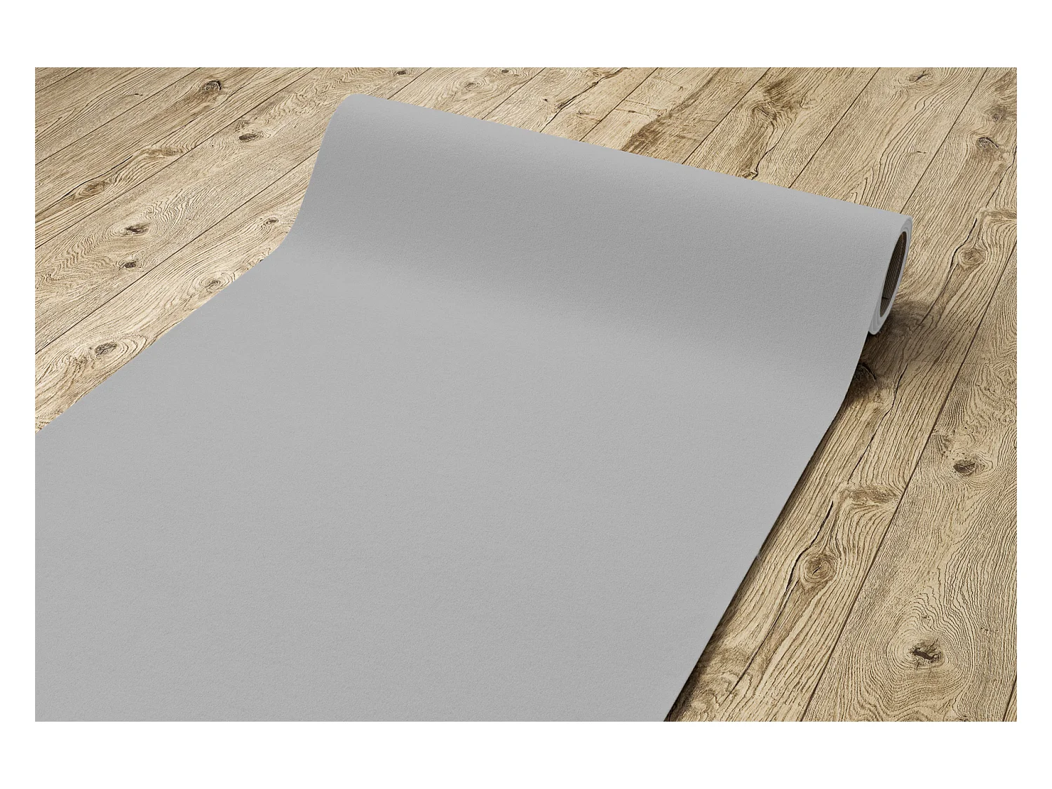 Tapijt met rubber bekleed RUMBA 1719 éénkleurig grijskleuring 70x200 cm
