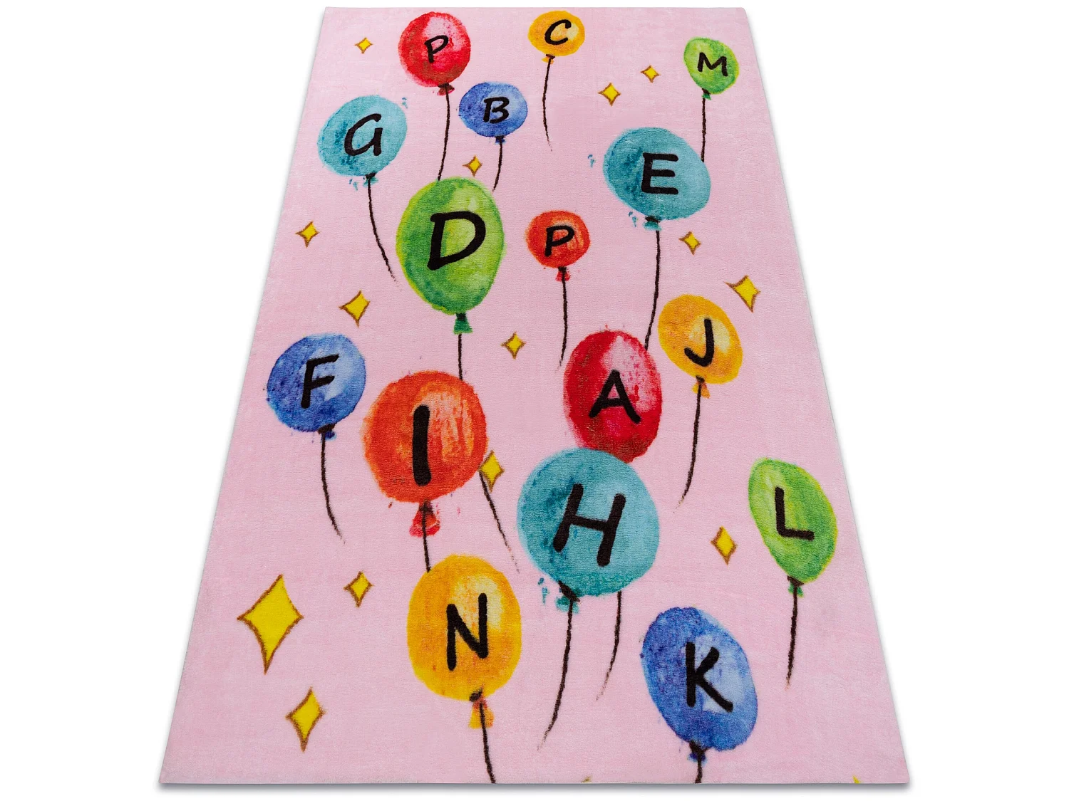 Tapis PLAY des ballons des lettres alphabet G3548-3 rose 160x200 cm