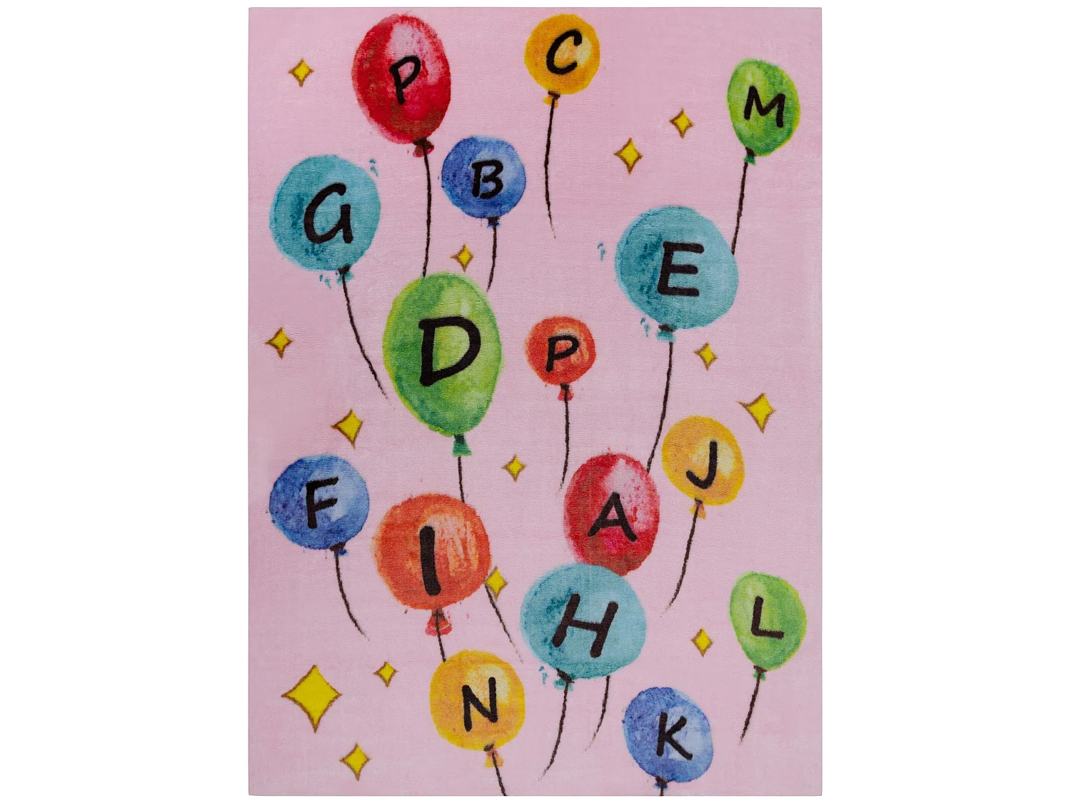 Tapis PLAY des ballons des lettres alphabet G3548-3 rose 160x200 cm
