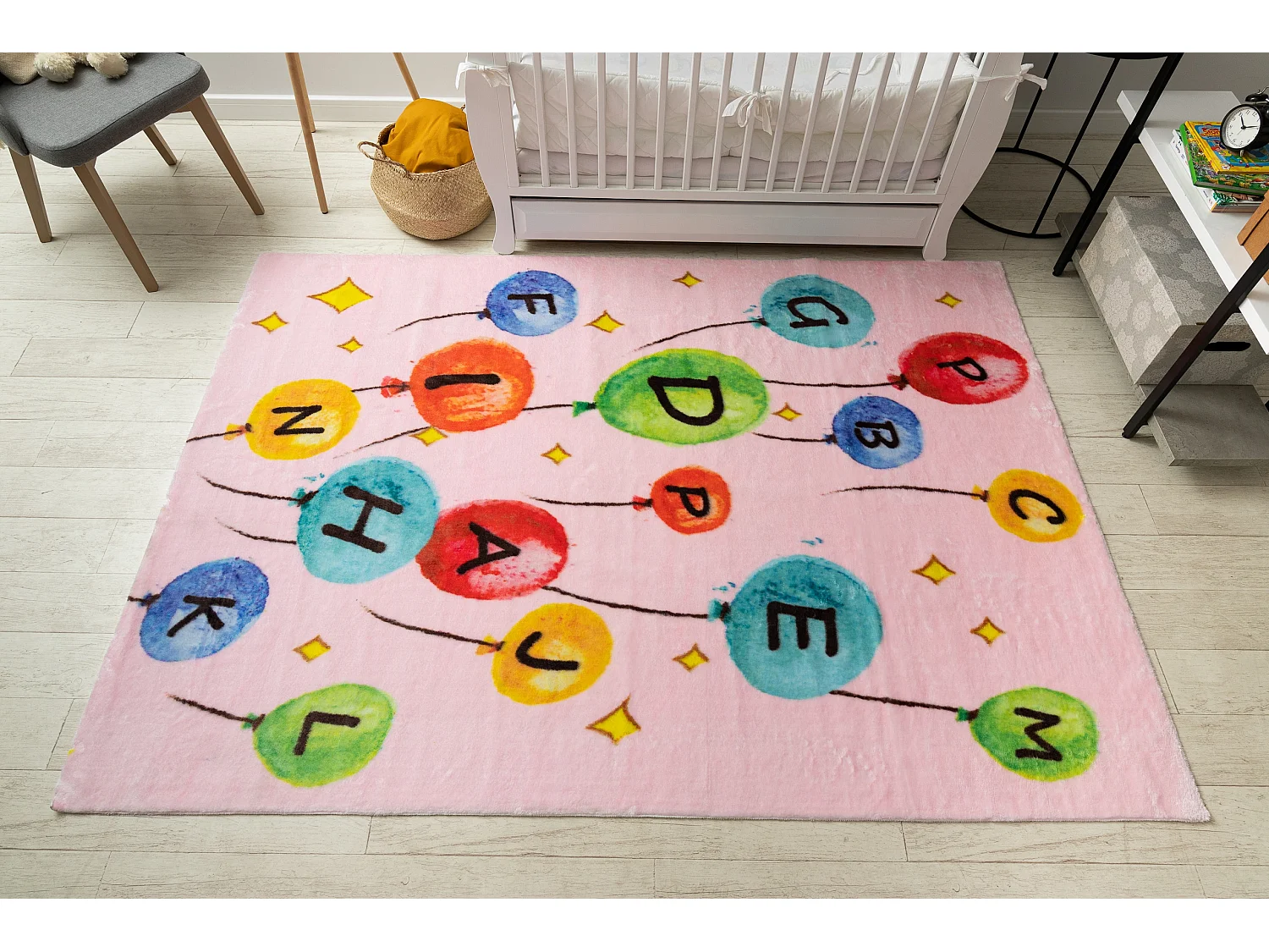 Tapis PLAY des ballons des lettres alphabet G3548-3 rose 160x200 cm