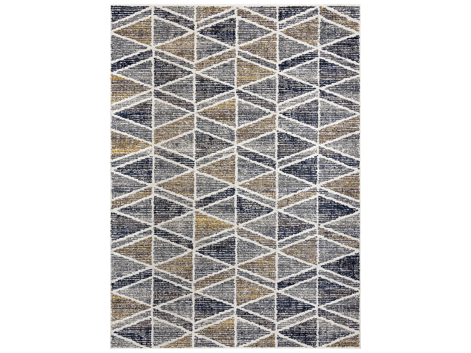 Tappeto moderno MUNDO D7891 diamanti, triangoli 3D da esterno grigio / 180x270 cm
