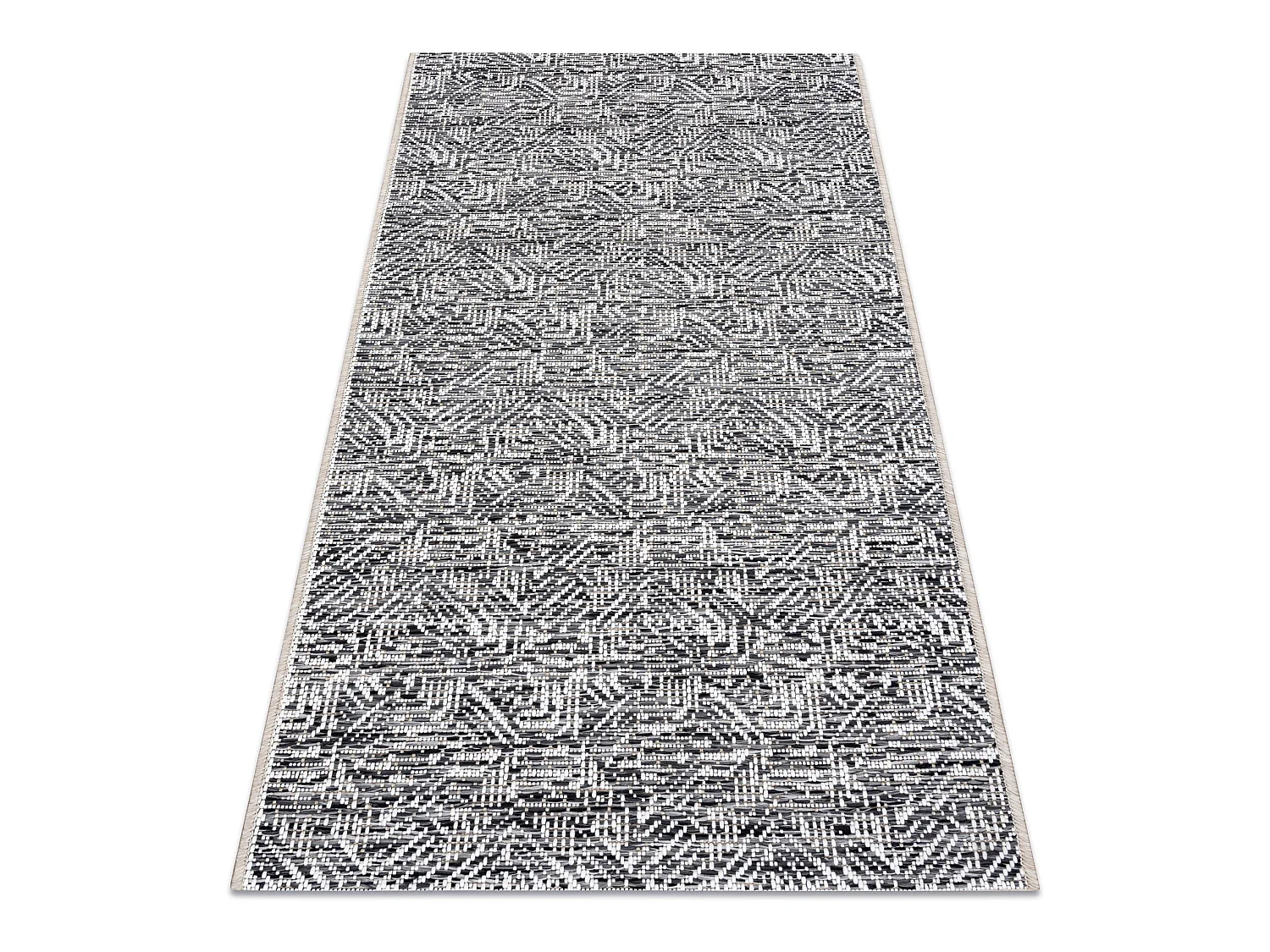 Tapis COLOR 47373960 SISAL labyrinthe gris / beige 60x110 cm