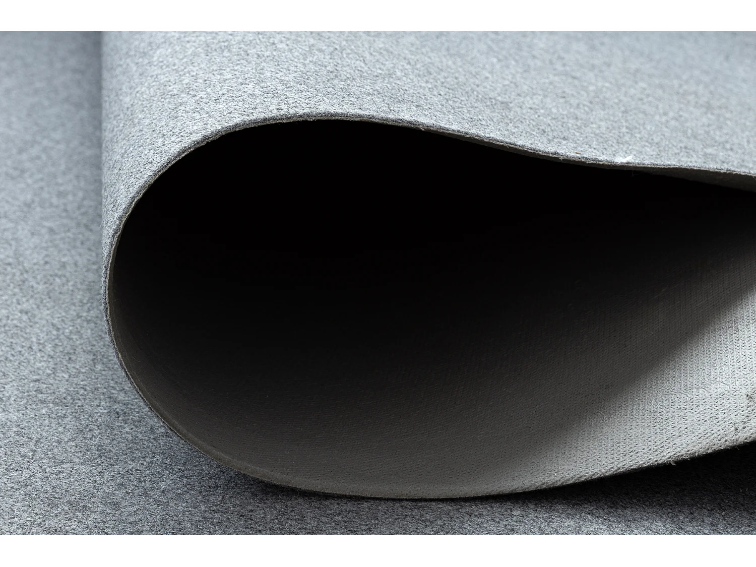 Tapijt met rubber bekleed RUMBA 1809 éénkleurig grijs gemêleerd 200x450 cm