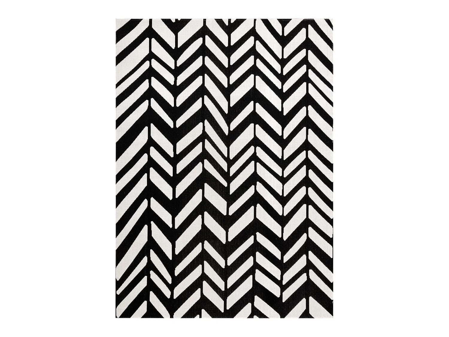 Tapis moderne MUNDO E0571 chevron extérieur beige / noir 140x190 cm