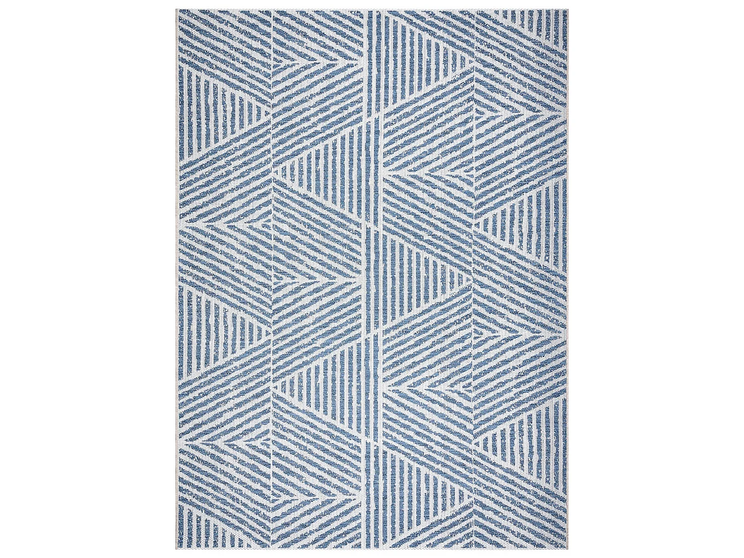 Tapis COLOR 47176360 SISAL lignes, triangles, zigzag beige / bleu 160x230 cm