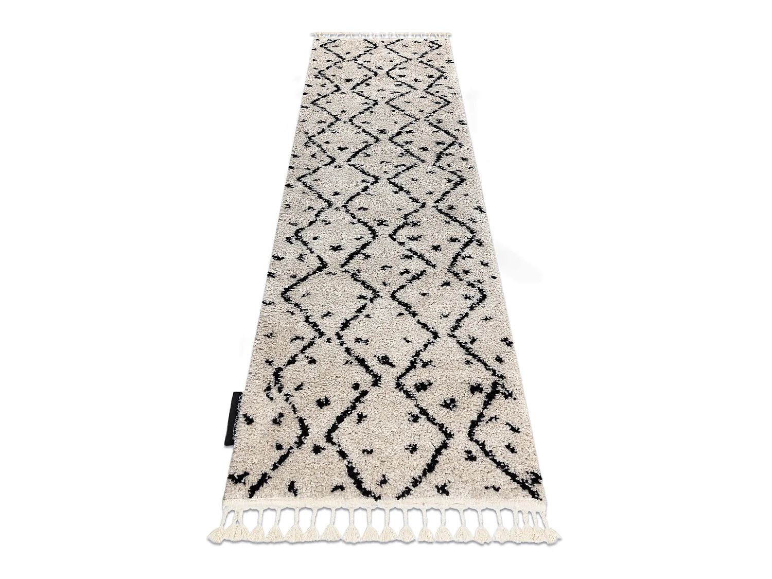 Tapijt, Vloerbekleding BERBER TETUAN B751 zigzag , crème - voor keuke 70x200 cm