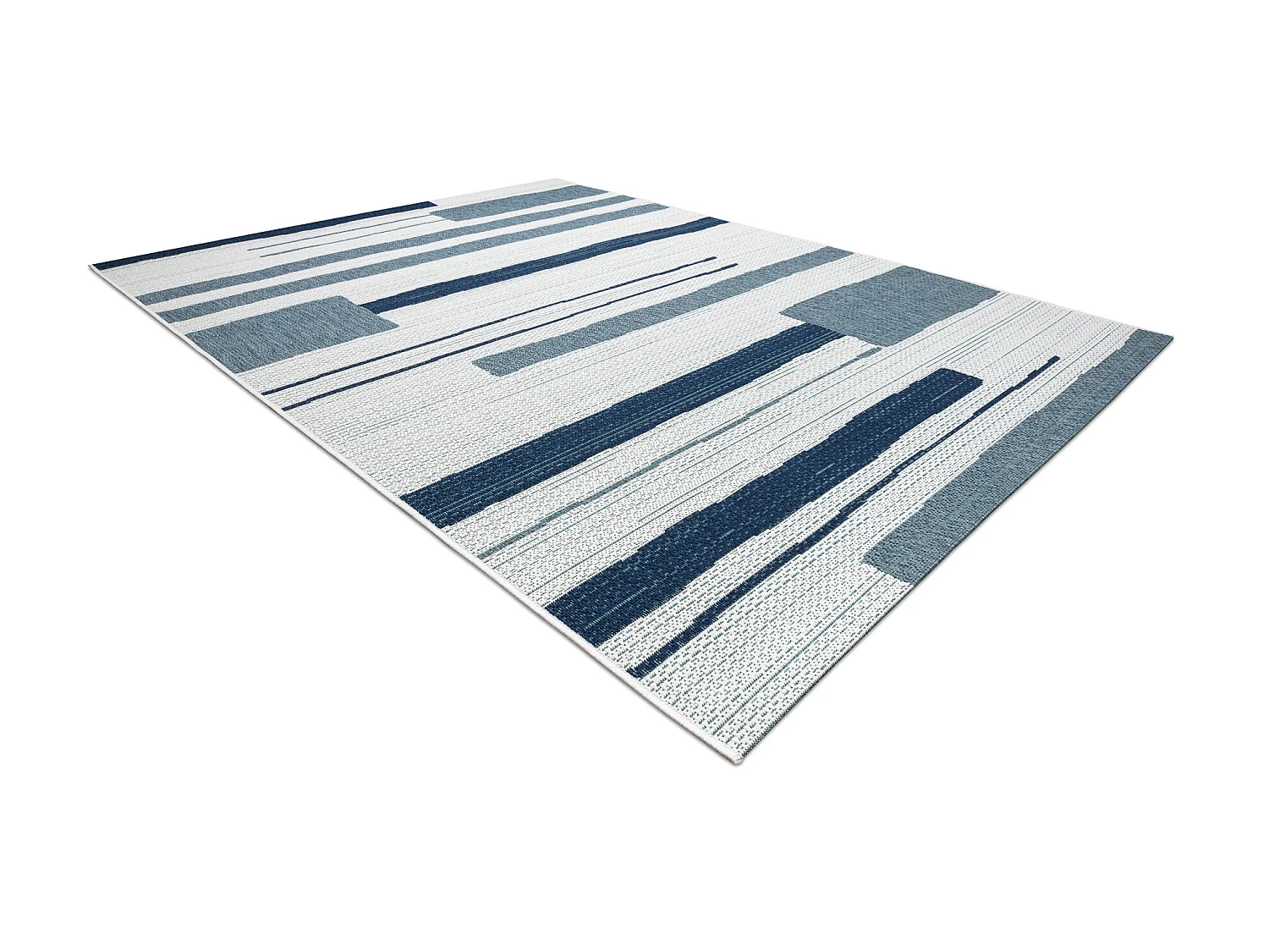 Tapis COLOR 19676369 SISAL lignes beige / bleu 120x170 cm