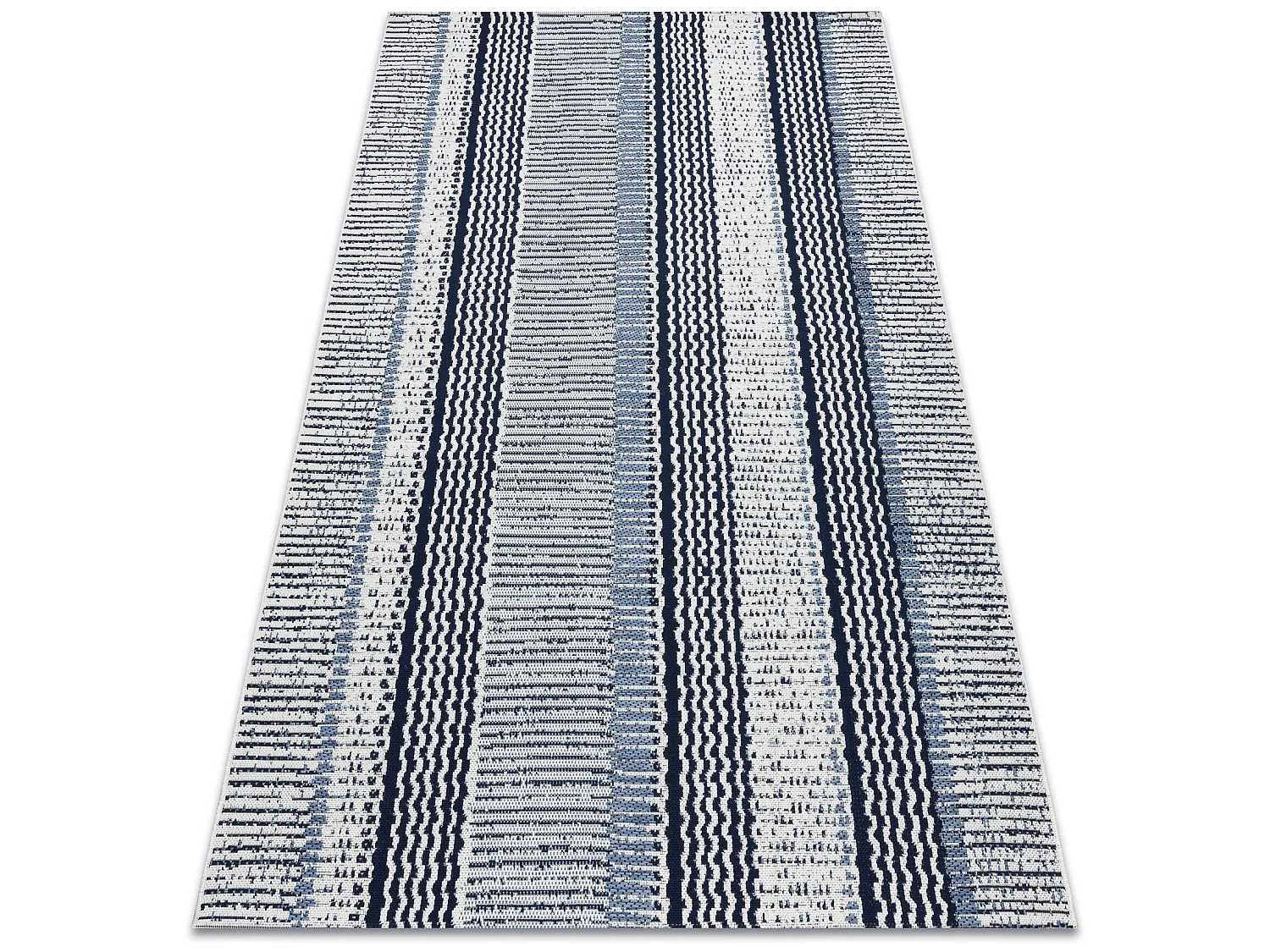 Tappeto DI SPAGO SIZAL COLOR 47276/396 Striscie Bianco 160x230 cm