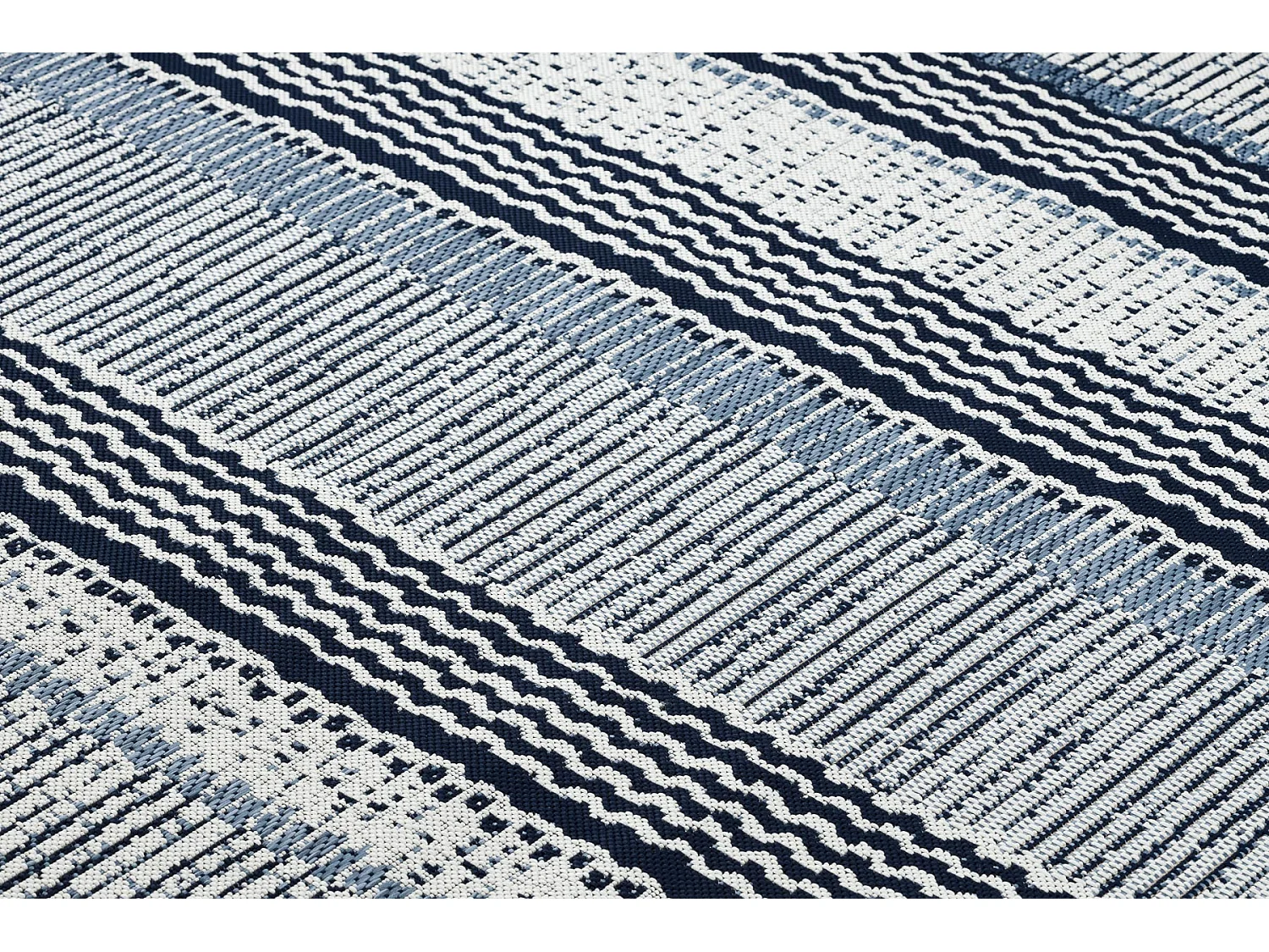 Tappeto DI SPAGO SIZAL COLOR 47276/396 Striscie Bianco 160x230 cm