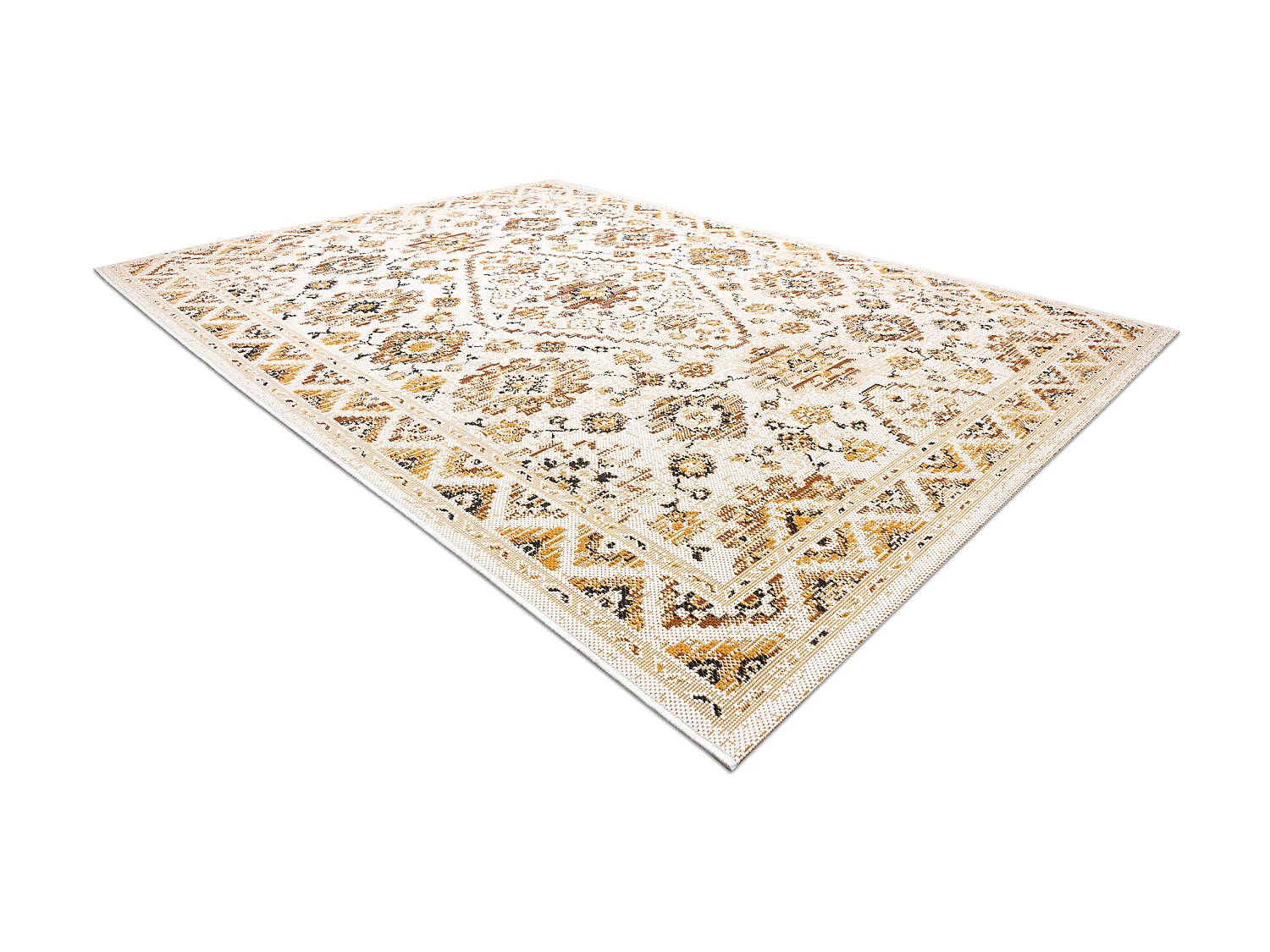Tapis COLOR 19521460 SISAL ornement, cadre, cannelle - beige 160x230 cm
