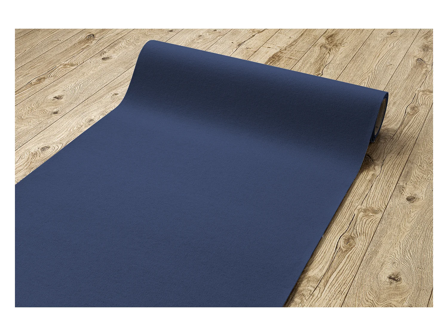 Tapis ANTIDÉRAPANT RUMBA 1390 couleur unique bleu foncé 70x200 cm