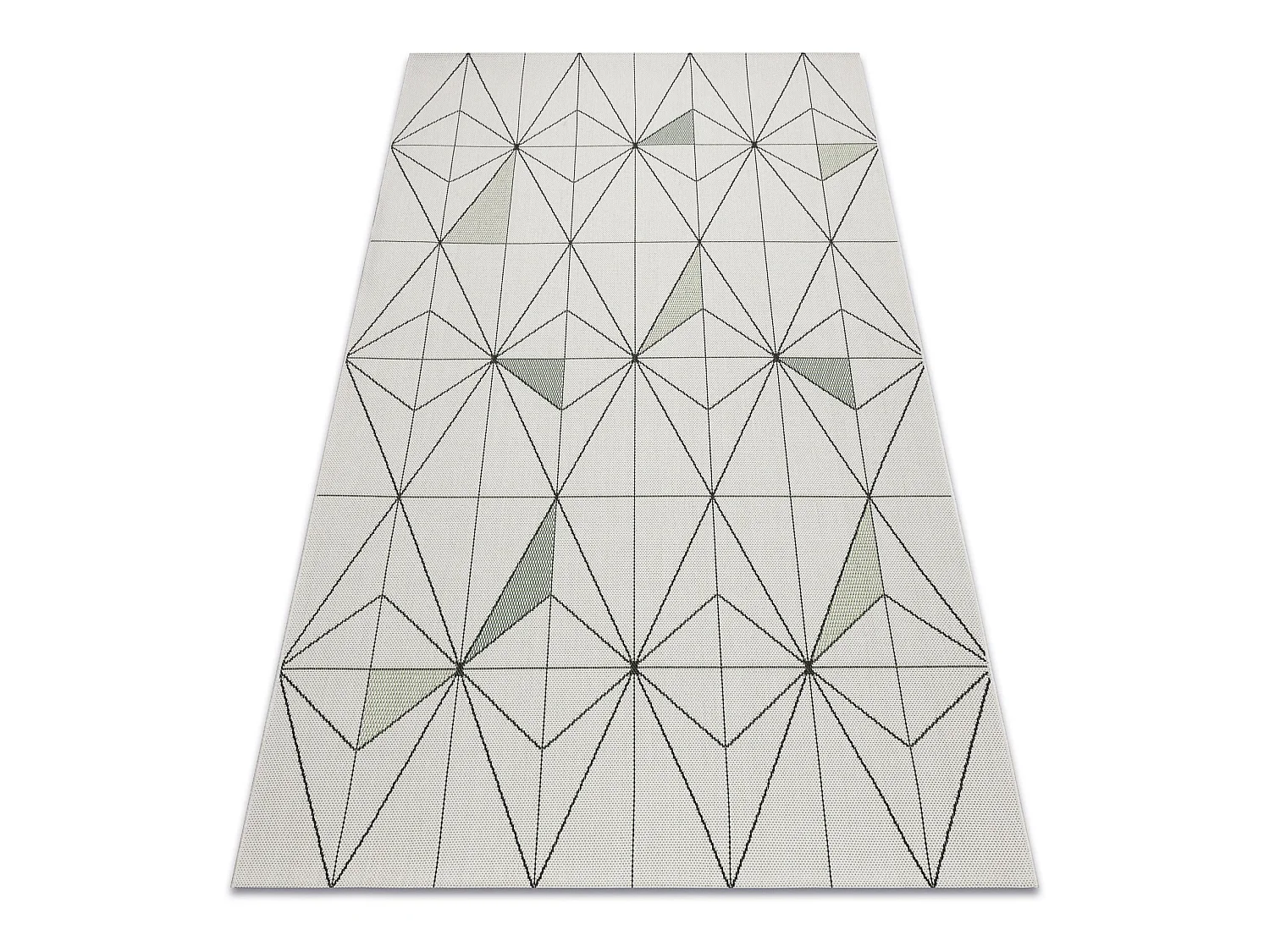 Tapis EN CORDE SIZAL COLOR 19447/062 Losanges Triangles Crème 160x230 cm