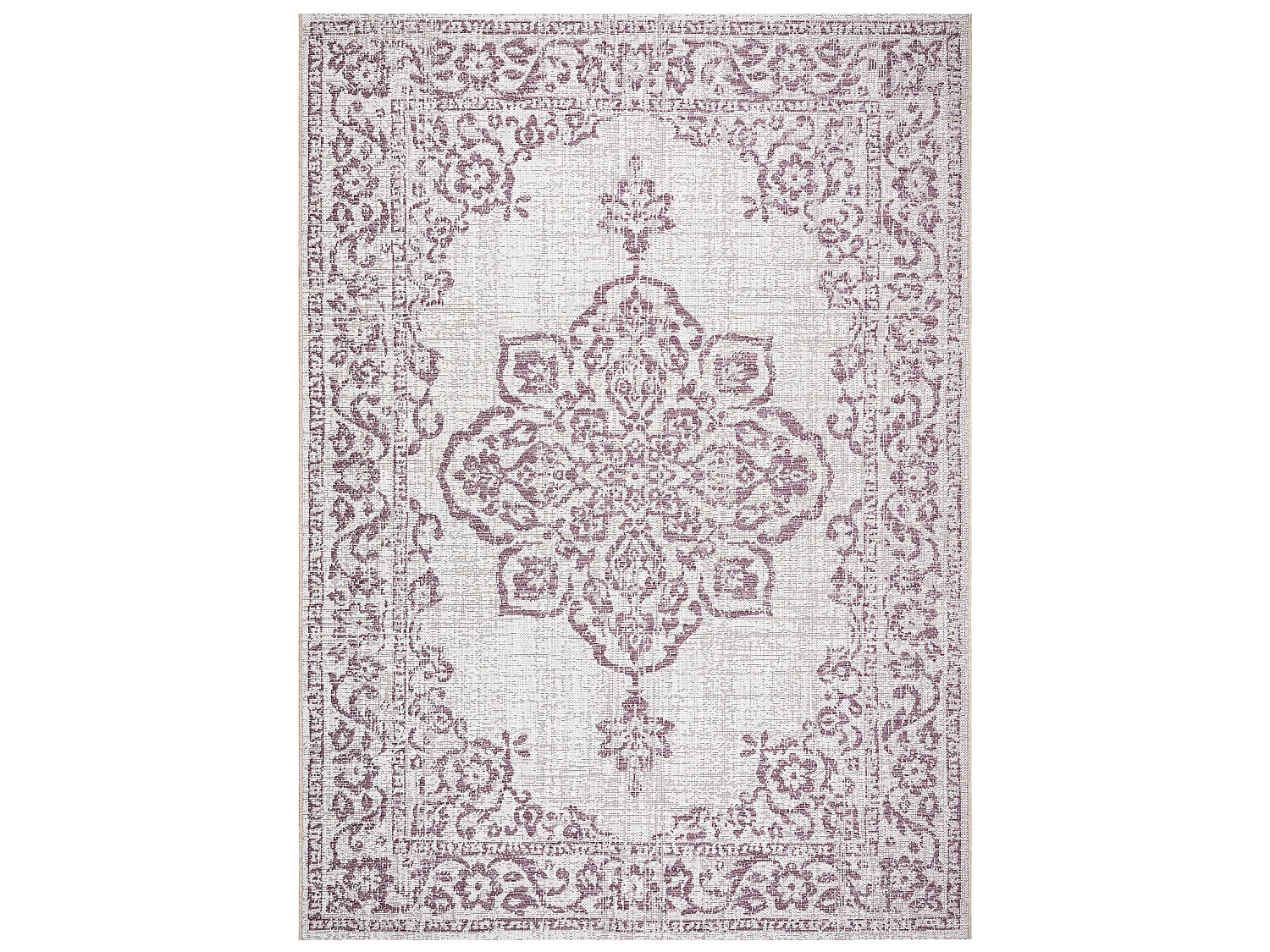 Tapis COLOR 47295260 SISAL ornement, cadre beige / violet  140x200 cm