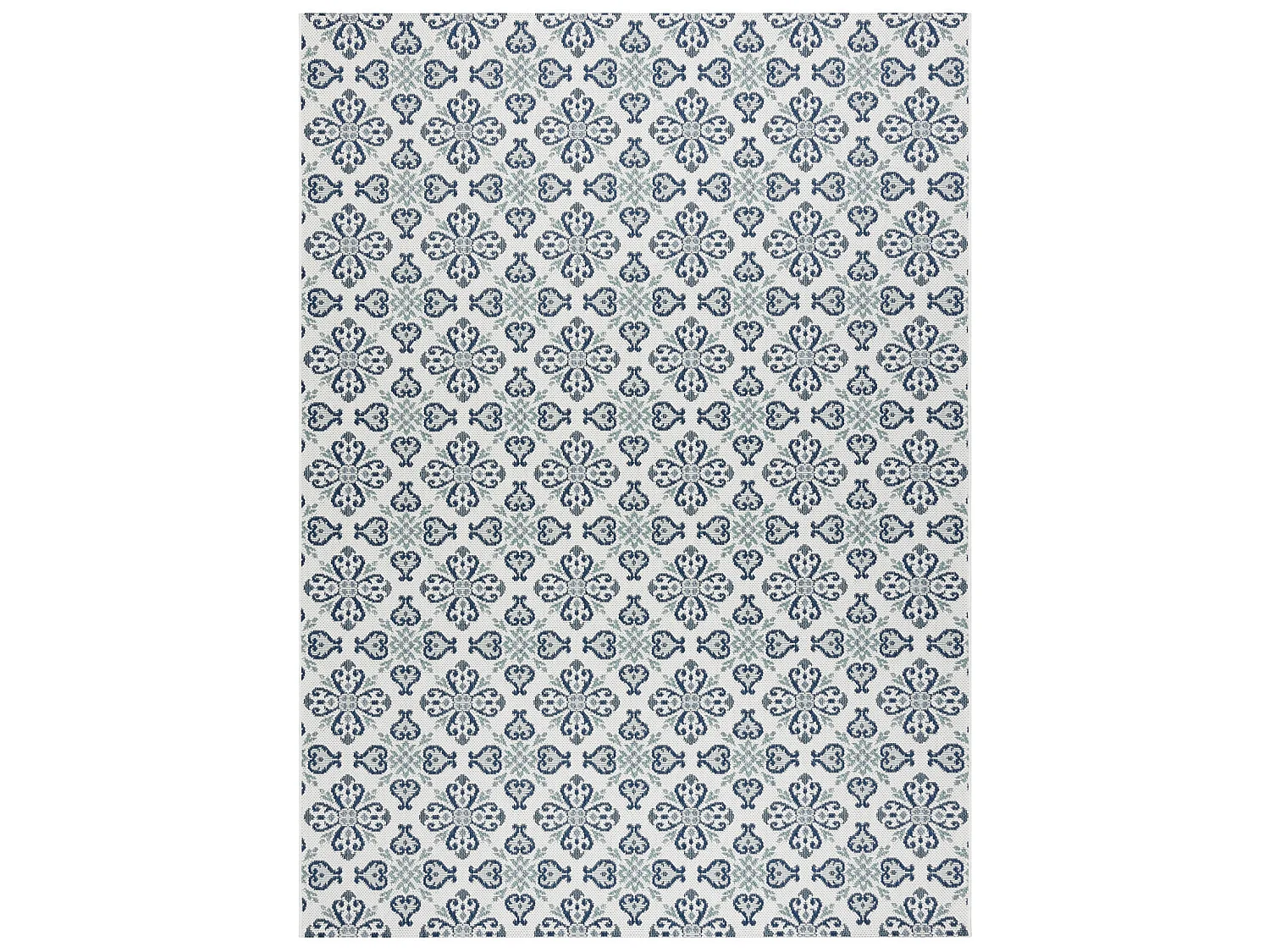 Tapis EN CORDE SIZAL COLOR 19246/969 Fleurs Blanc 160x230 cm