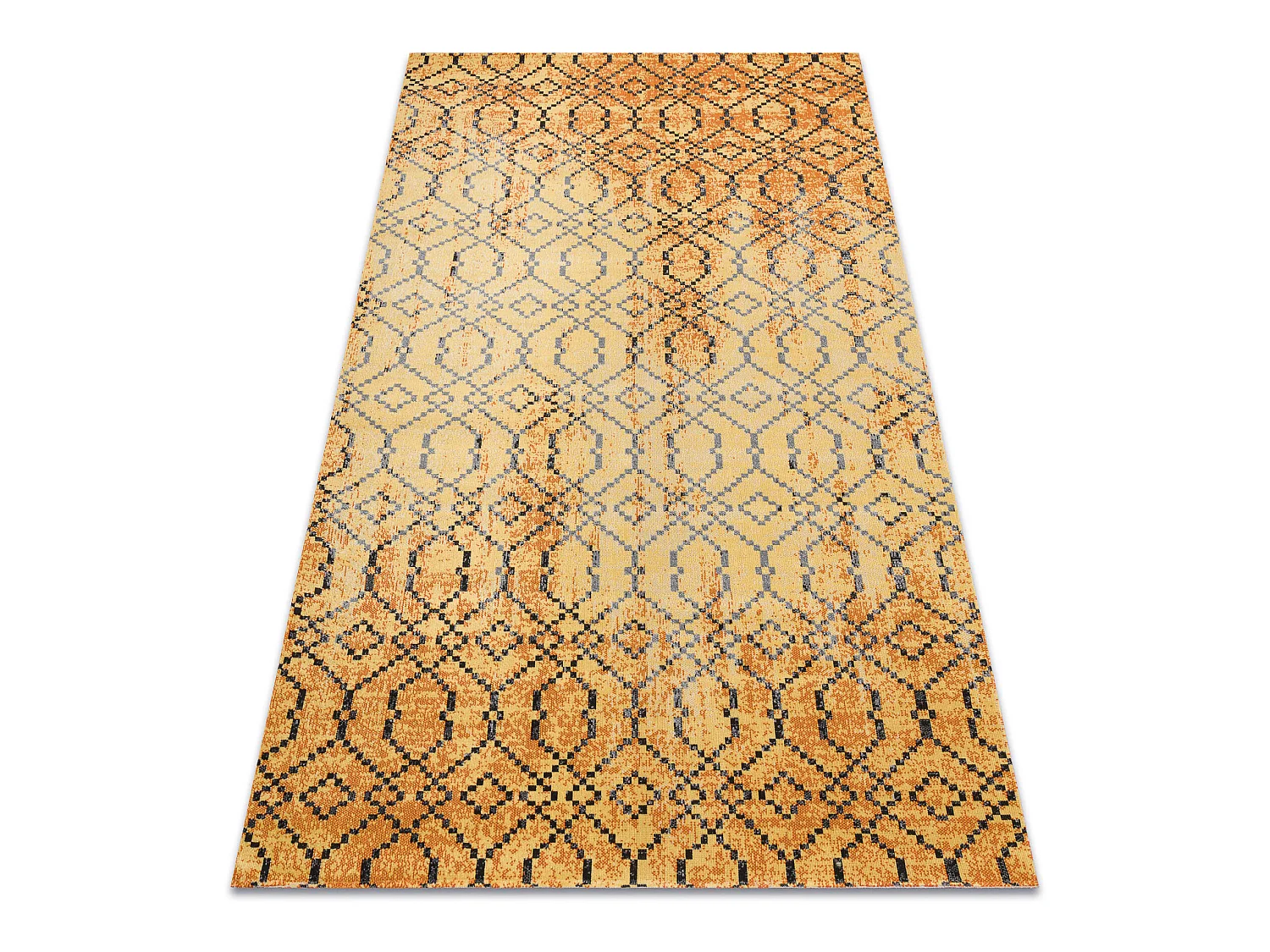 Modern tapijt MUNDO D5751 glamour outdoor oranje / zwart 180x270 cm