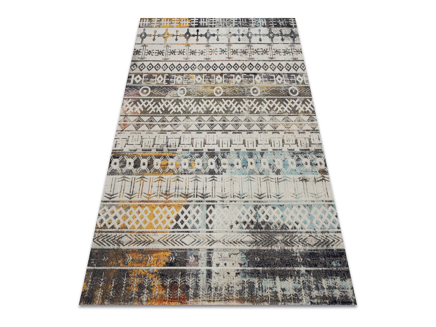 Modern tapijt MUNDO E0591 etnisch boho outdoor beige 120x170 cm