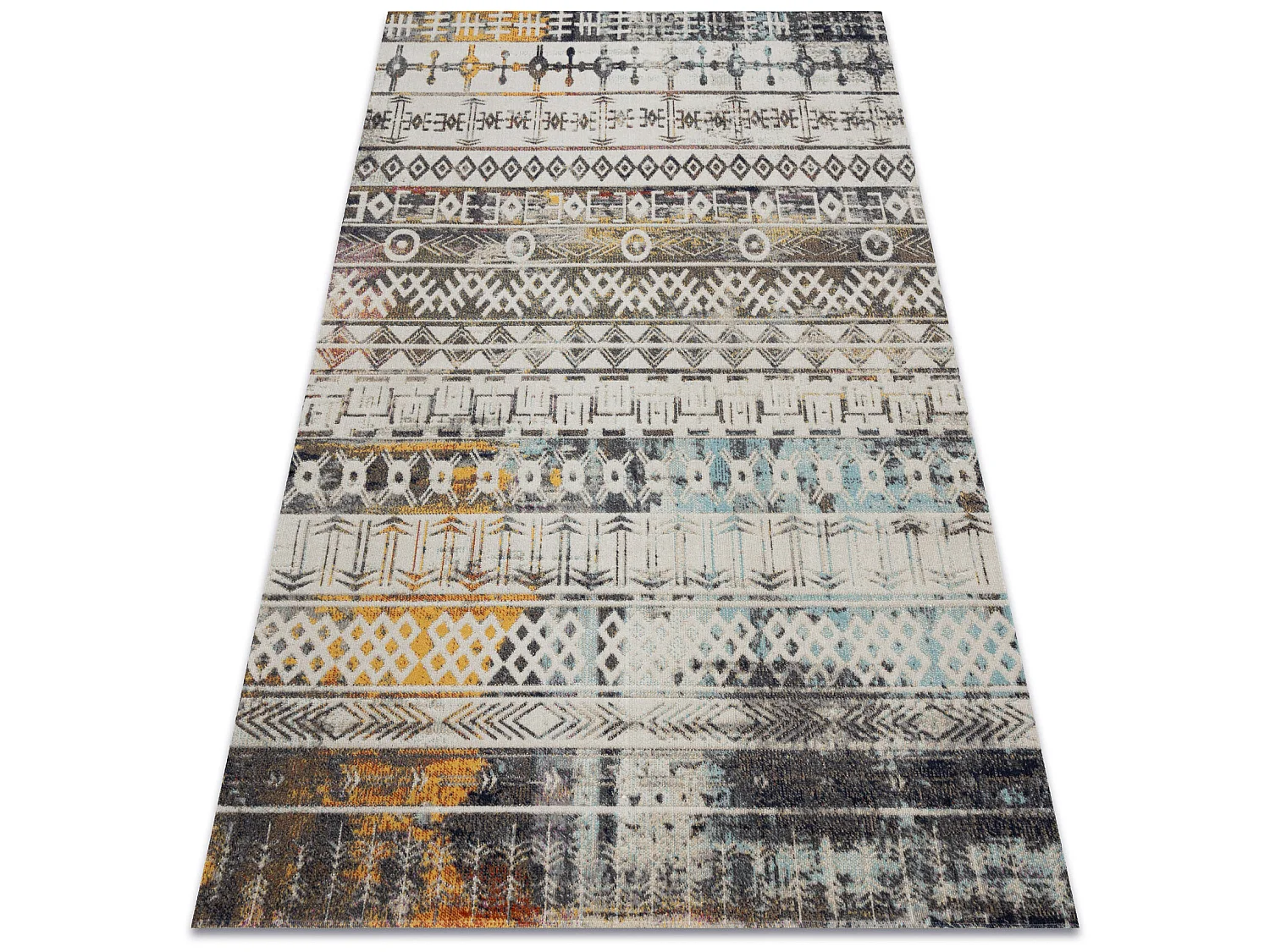 Modern tapijt MUNDO E0591 etnisch boho outdoor beige 120x170 cm