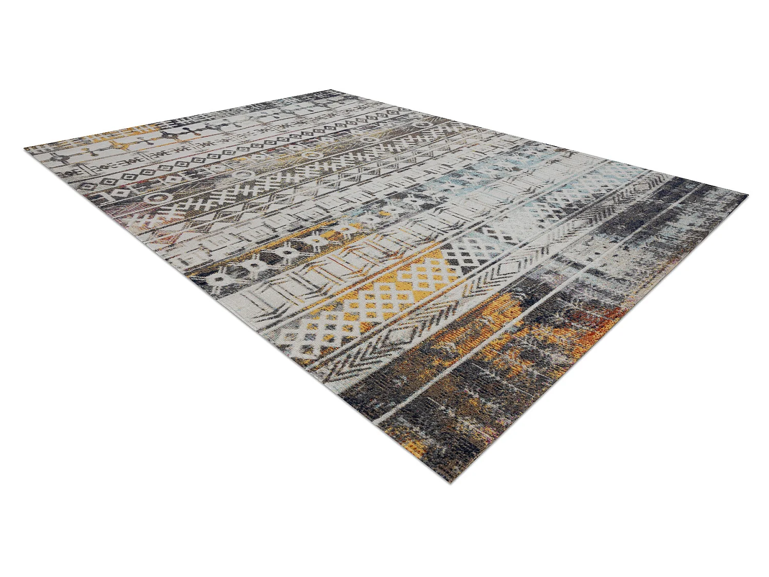 Modern tapijt MUNDO E0591 etnisch boho outdoor beige 120x170 cm
