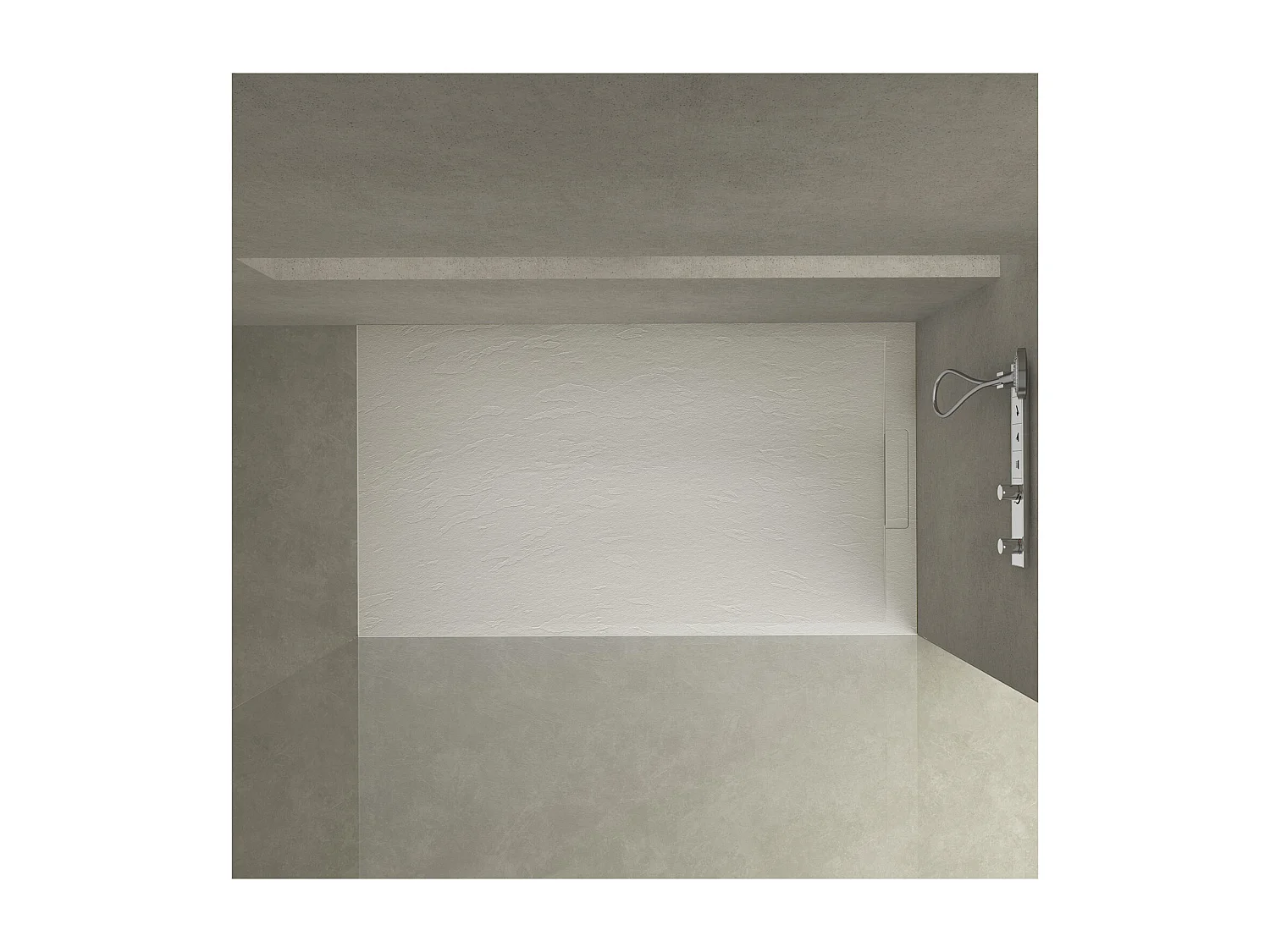 ONA extraflache Duschwanne in Sandschieferoptik 100x80