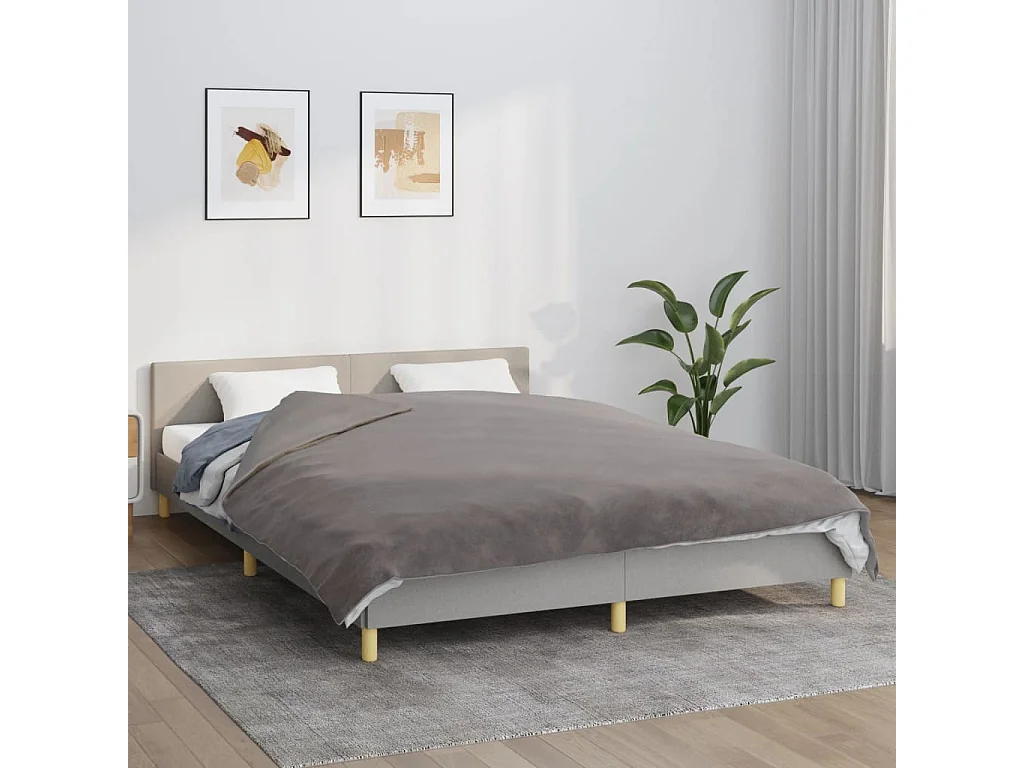 Couverture | Plaid lestée avec housse Gris 200x225 cm 13 kg Tissu