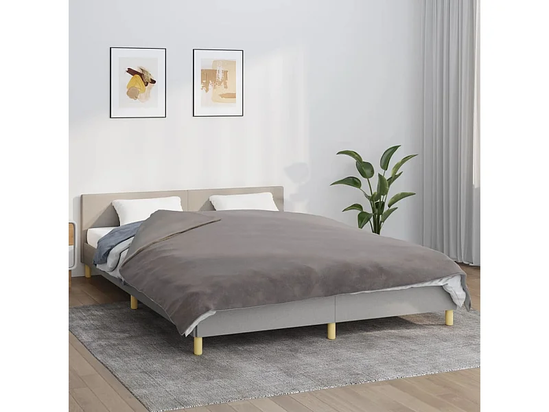 Couverture | Plaid lestée avec housse Gris 200x225 cm 13 kg Tissu