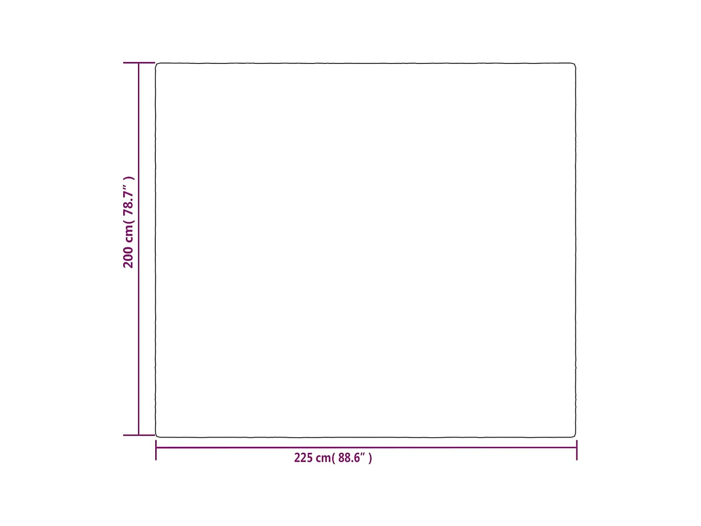 Couverture | Plaid lestée avec housse Gris 200x225 cm 9 kg Tissu