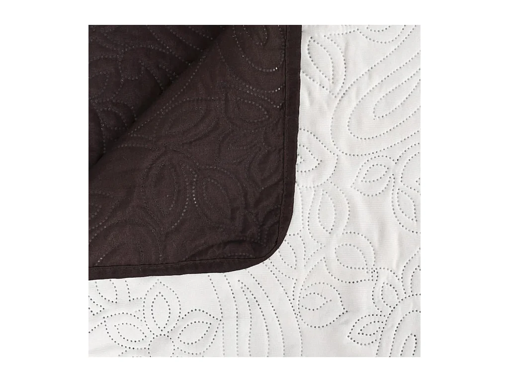 Couvre-lit à double face matelassé | Couverture   220 x 240 cm Crème et marron