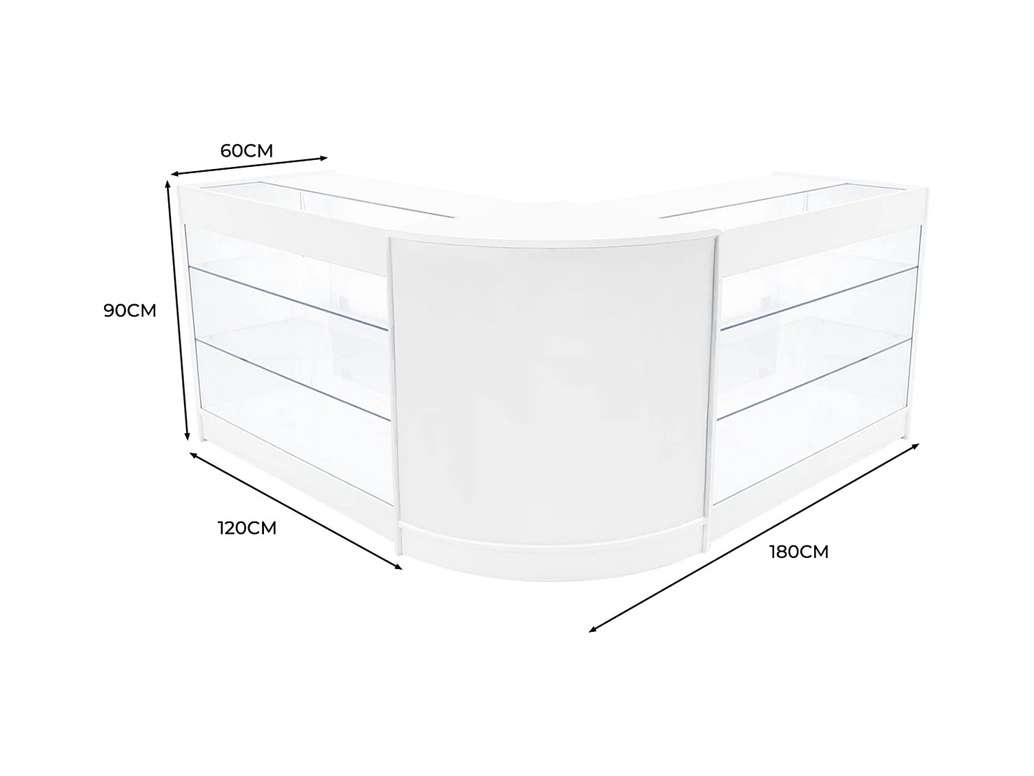 Zestaw oświetlenia sklepowego Helios LED CM60 i 2 x K1200 – biały