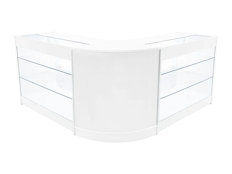 Conjunto de BalcÃµes Comerciais com Luz LED "HELIOS" CM60+ 2x K1200 â€“ cor Branco