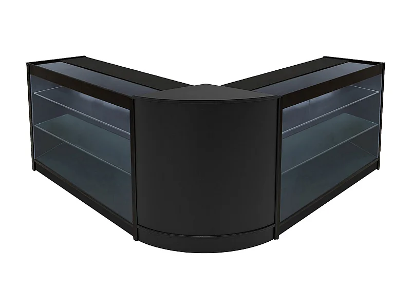 Conjunto de BalcÃµes Comerciais com Luz LED "HELIOS" CM60+ 2x K1200 â€“ cor Preto