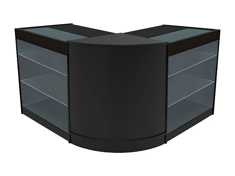 Conjunto de BalcÃµes Comerciais com Luz LED "HELIOS" CM60+ 2x K900 â€“ cor Preto