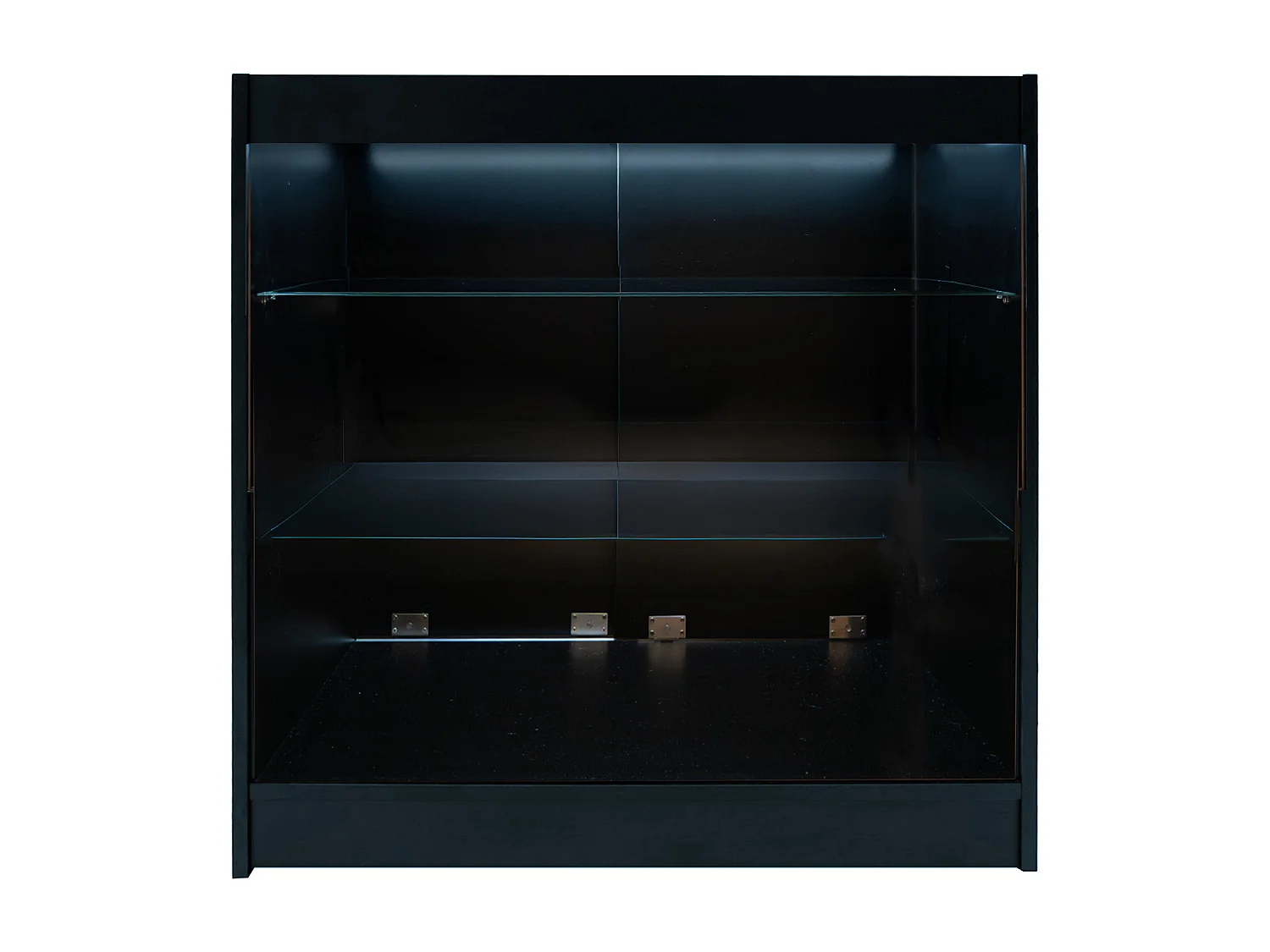 Comptoir de Ventes Verouillables en MDF Noir à LED Ensemble Helios K900 CM60