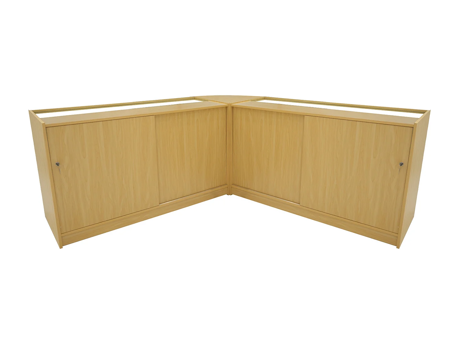Comptoir de Ventes Verouillables en MDF Érable à LED Ensemble Helios K1500 CM60