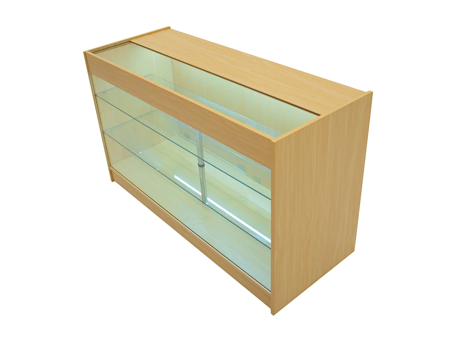 Comptoir de Ventes Verouillables en MDF Érable à LED Ensemble Helios K1500 CM60