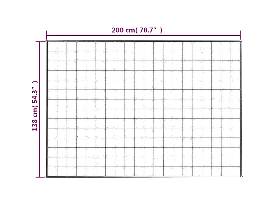 Couverture | Plaid lestée Crème clair 138x200 cm 10 kg Tissu
