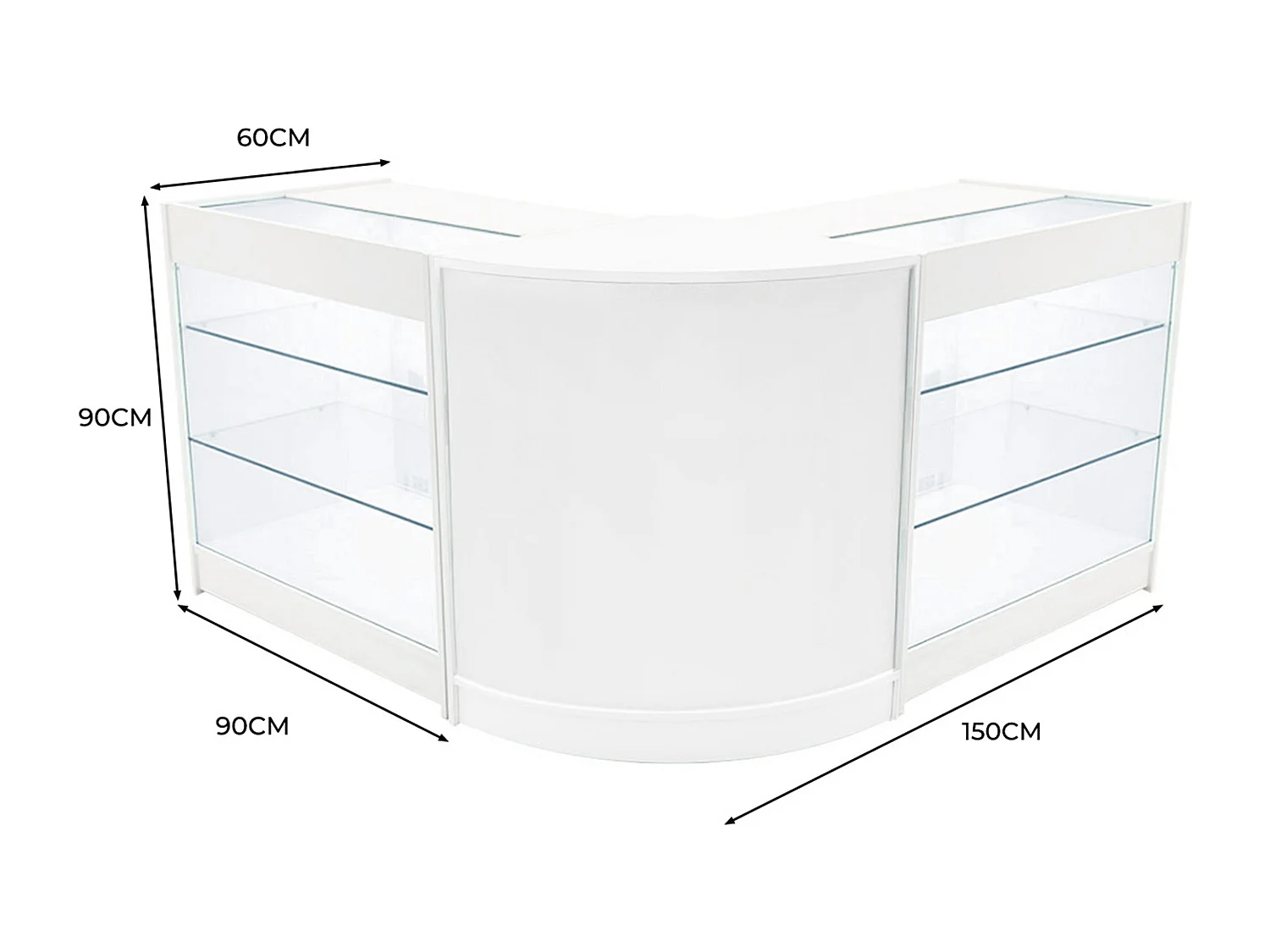 Zestaw oświetlenia sklepowego Helios LED CM60 i 2 x K900 – biały