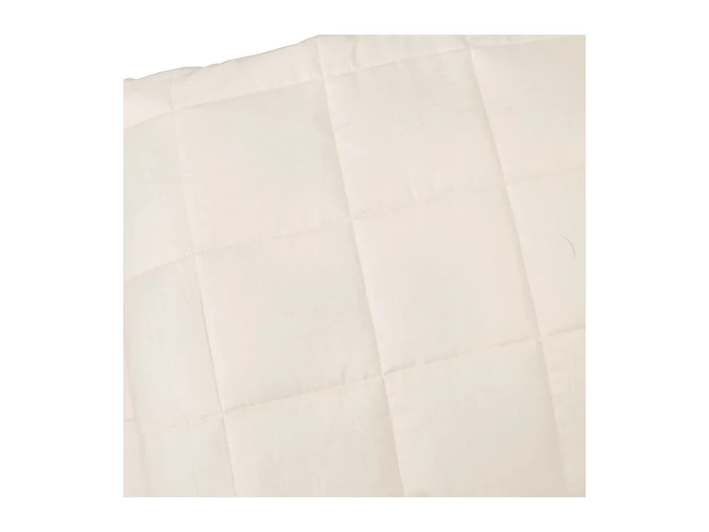 Couverture | Plaid lestée Crème clair 220x240 cm 15 kg Tissu
