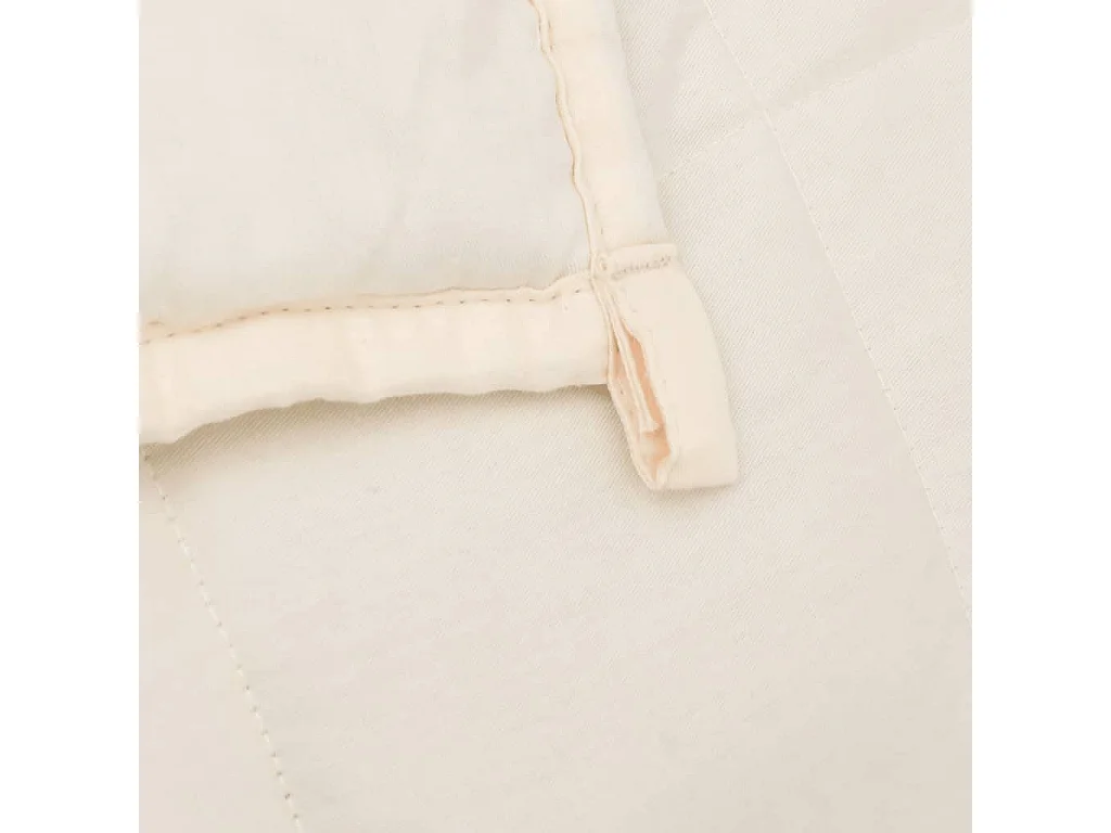 Couverture | Plaid lestée Crème clair 220x240 cm 15 kg Tissu