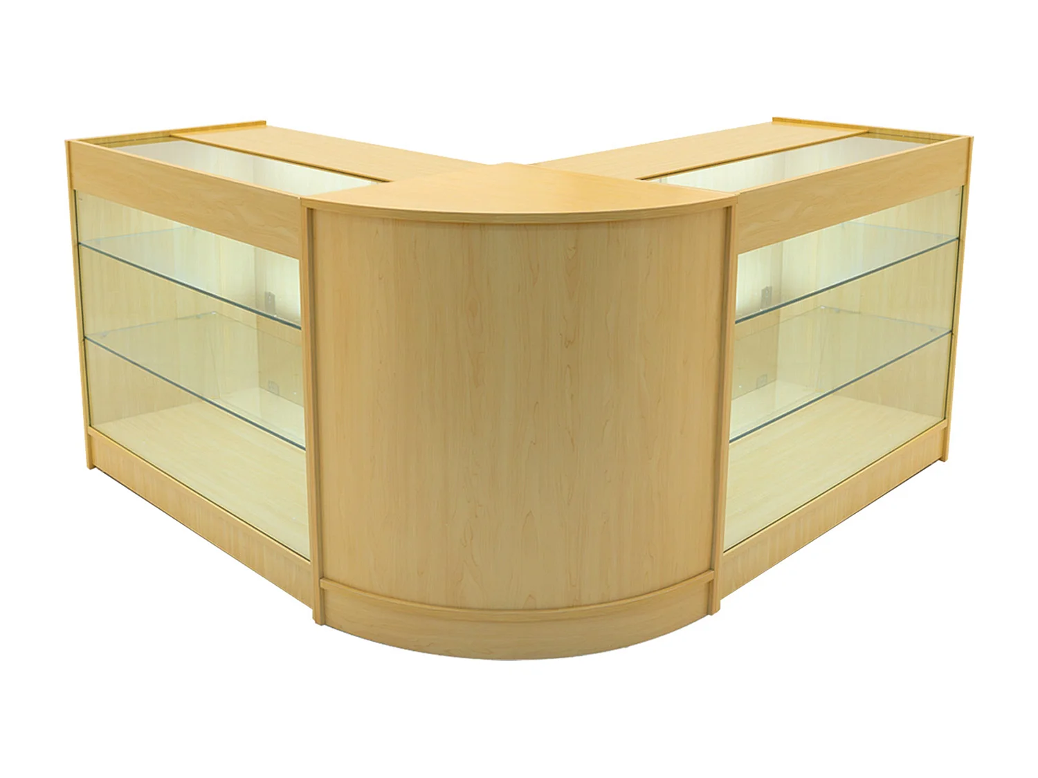 Helios LED Verkaufstheken-Set CM60 + K1200 (2 Stück) – Ahorn