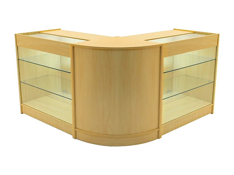 Comptoir de Ventes Verouillables en MDF Érable à LED Ensemble Helios K900 CM60